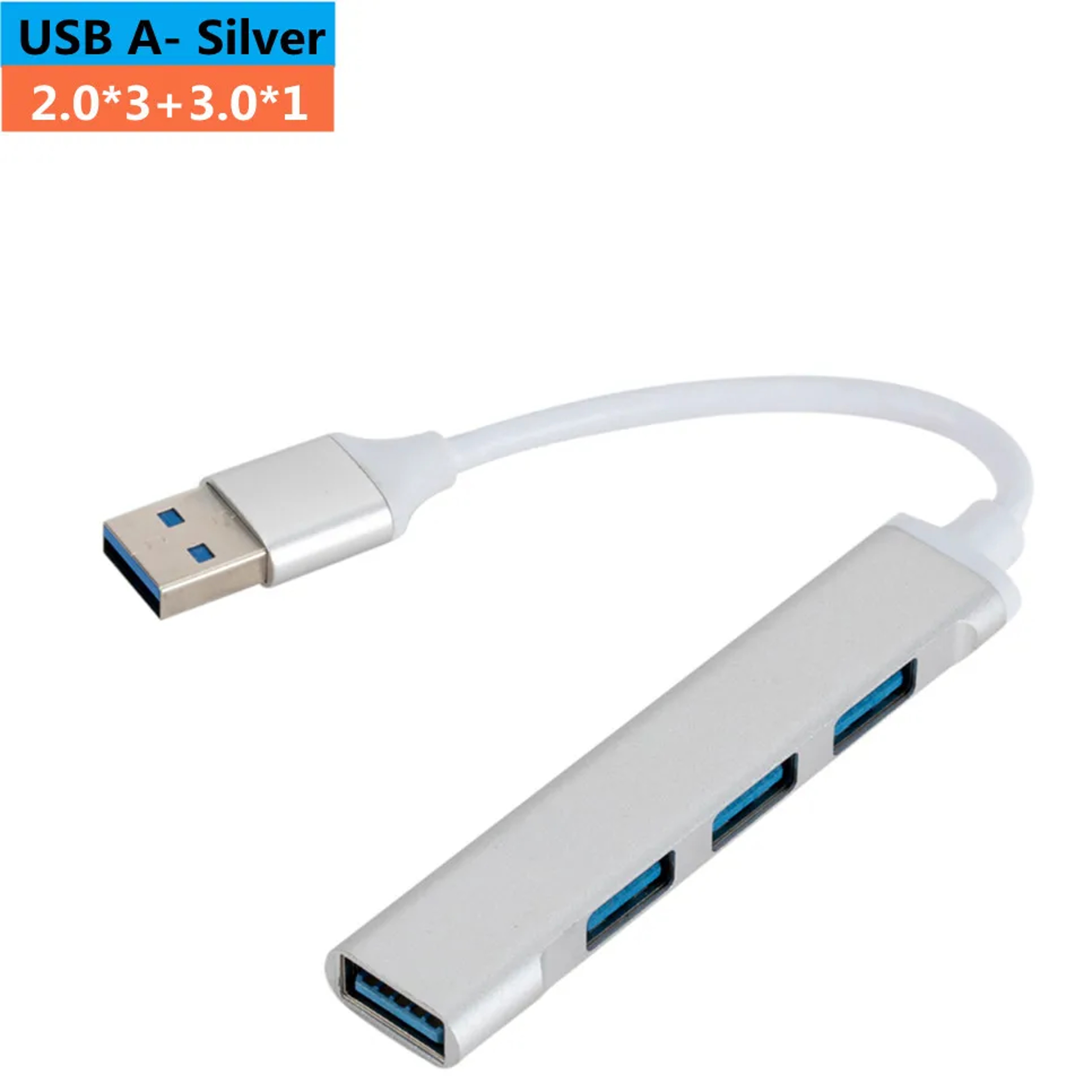 4Port USB 30 Hub  Portable USB Splitter Adapter For Laptops And PCs 1