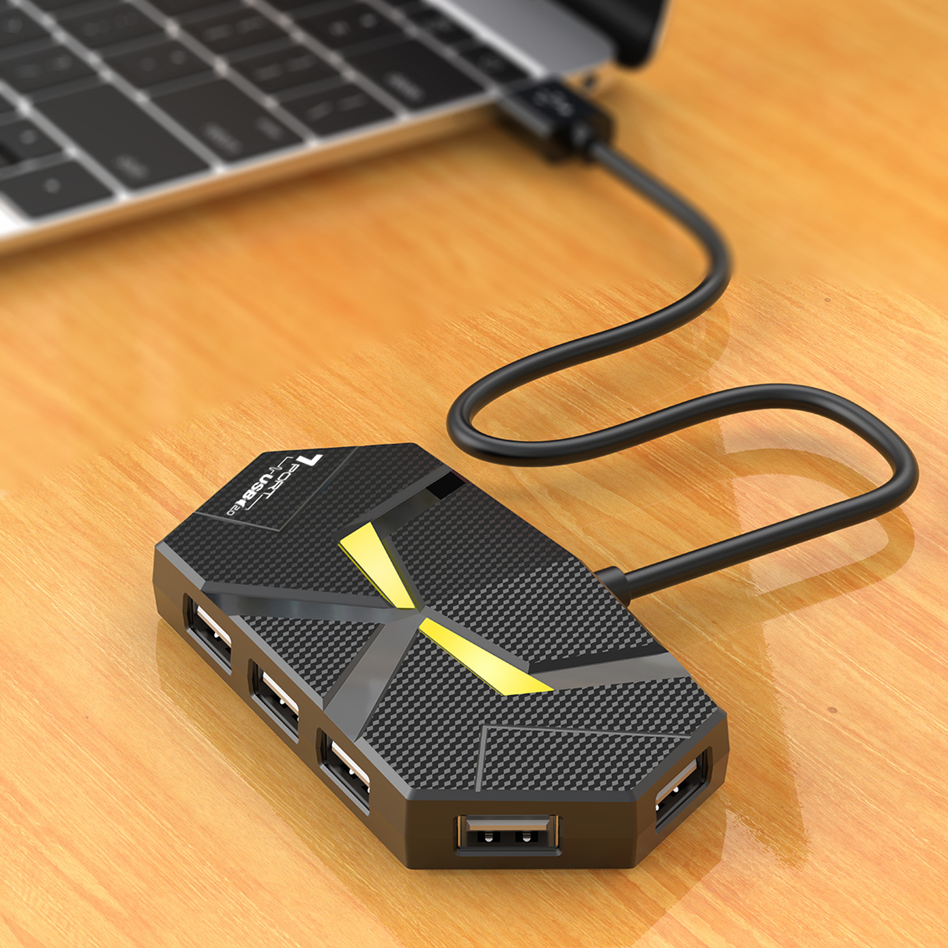 7Port USB 20 Hub With USB TypeC Interface And 39 Ft Cable 5