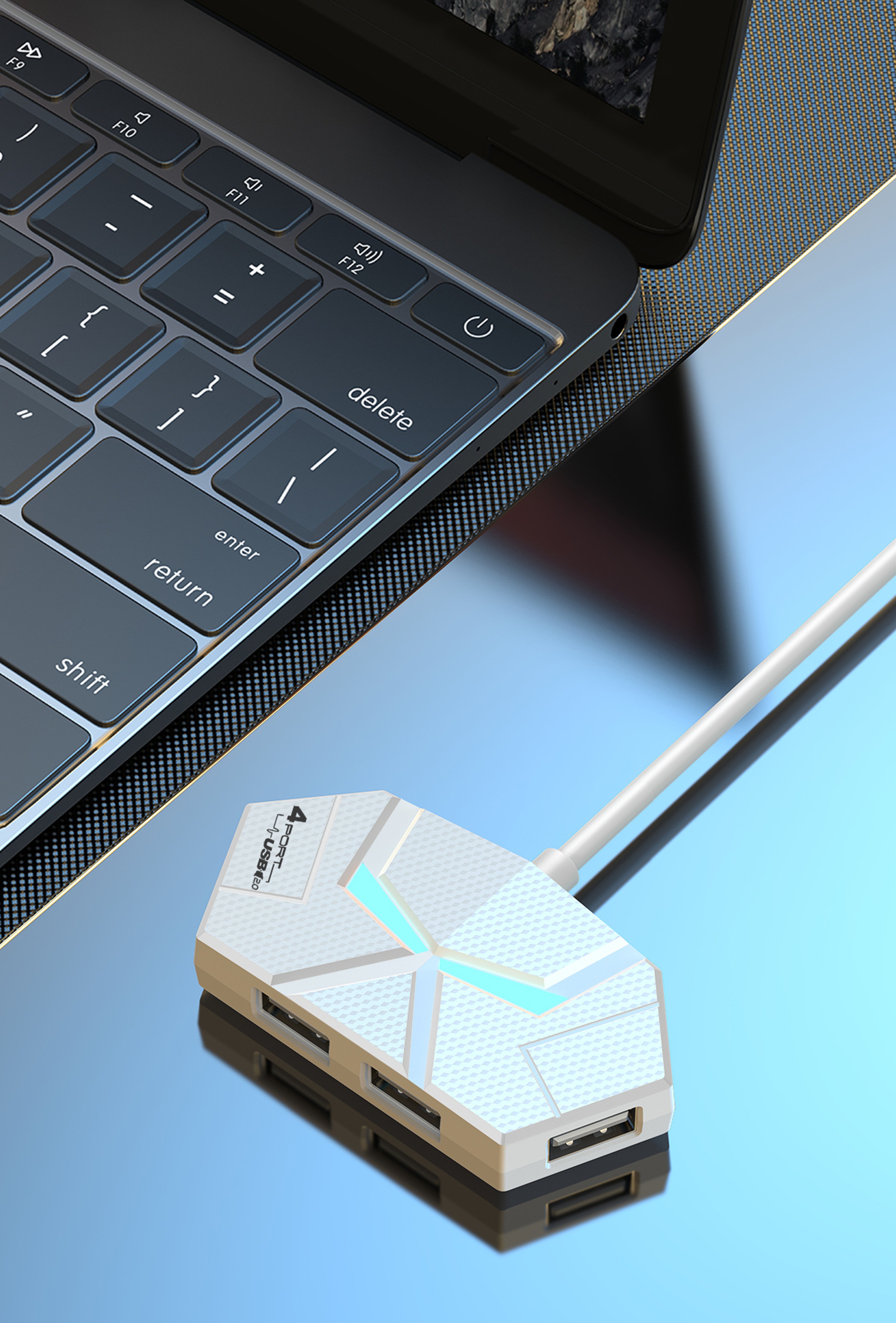 7Port USB 20 Hub With USB TypeC Interface And 39 Ft Cable 9