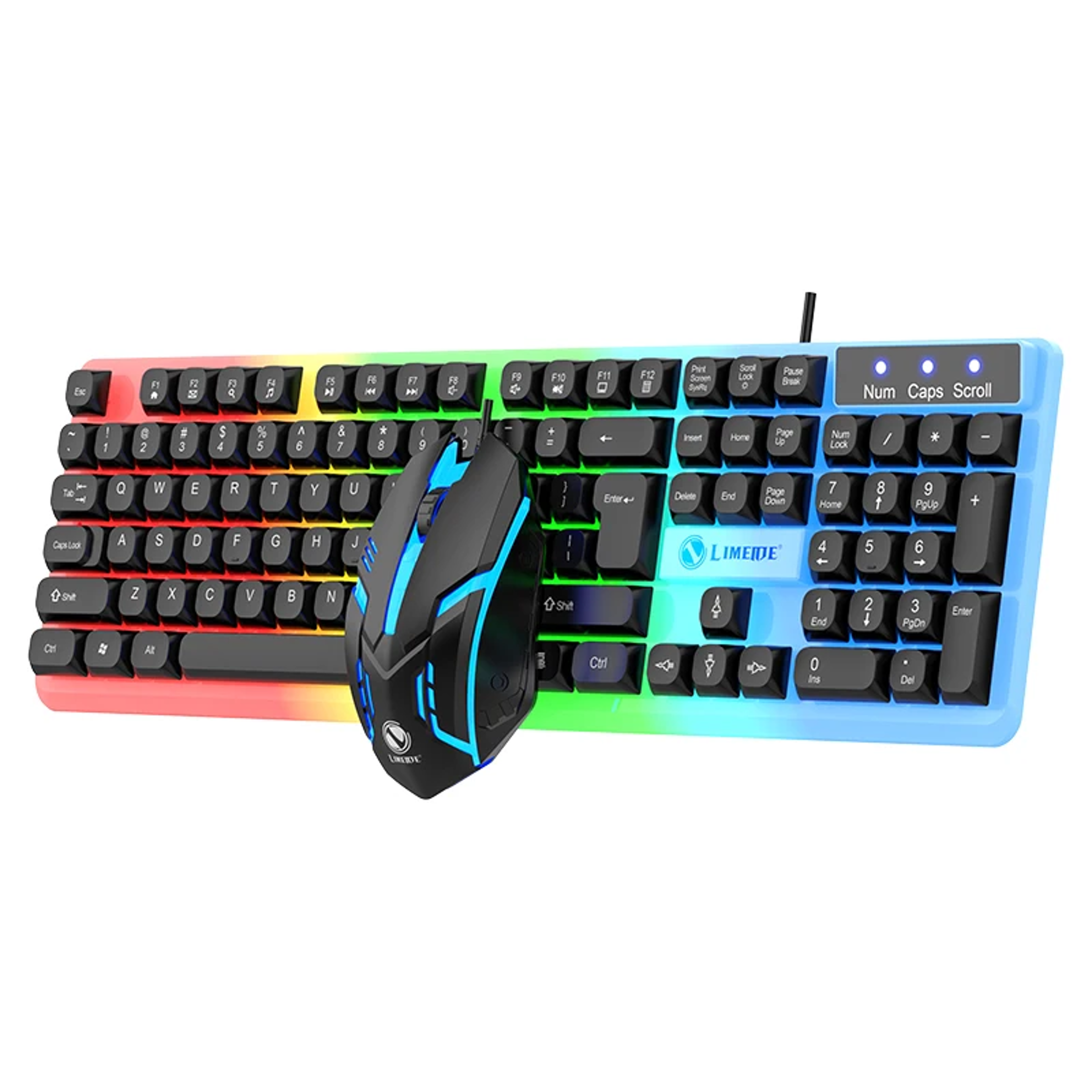 GTX350 Gaming Keyboard And Mouse Combo  Wired USB LED Backlit 104Key Set 0