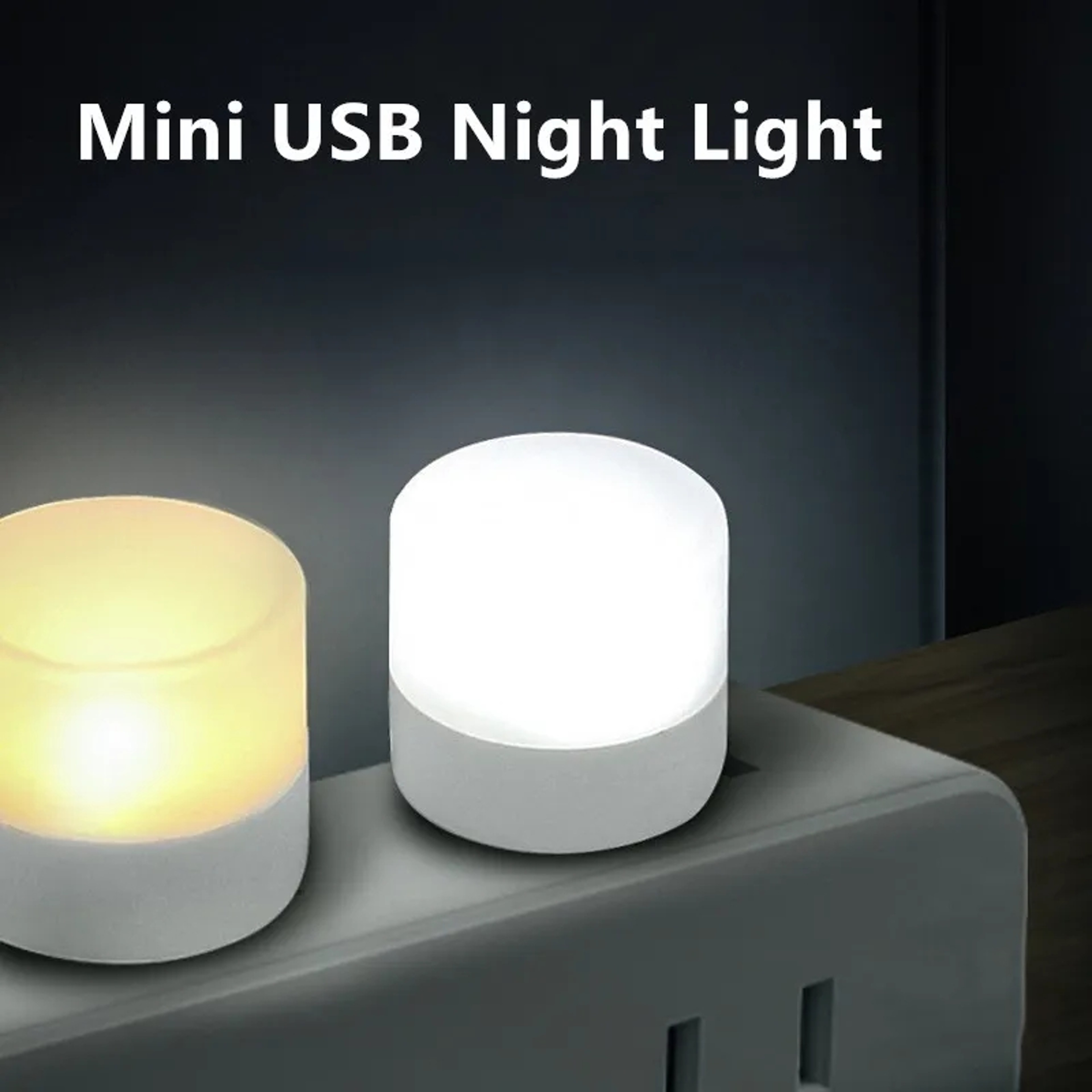 Mini USB LED Night Light  Portable PlugIn Reading Lamp With Warm White Glow 2
