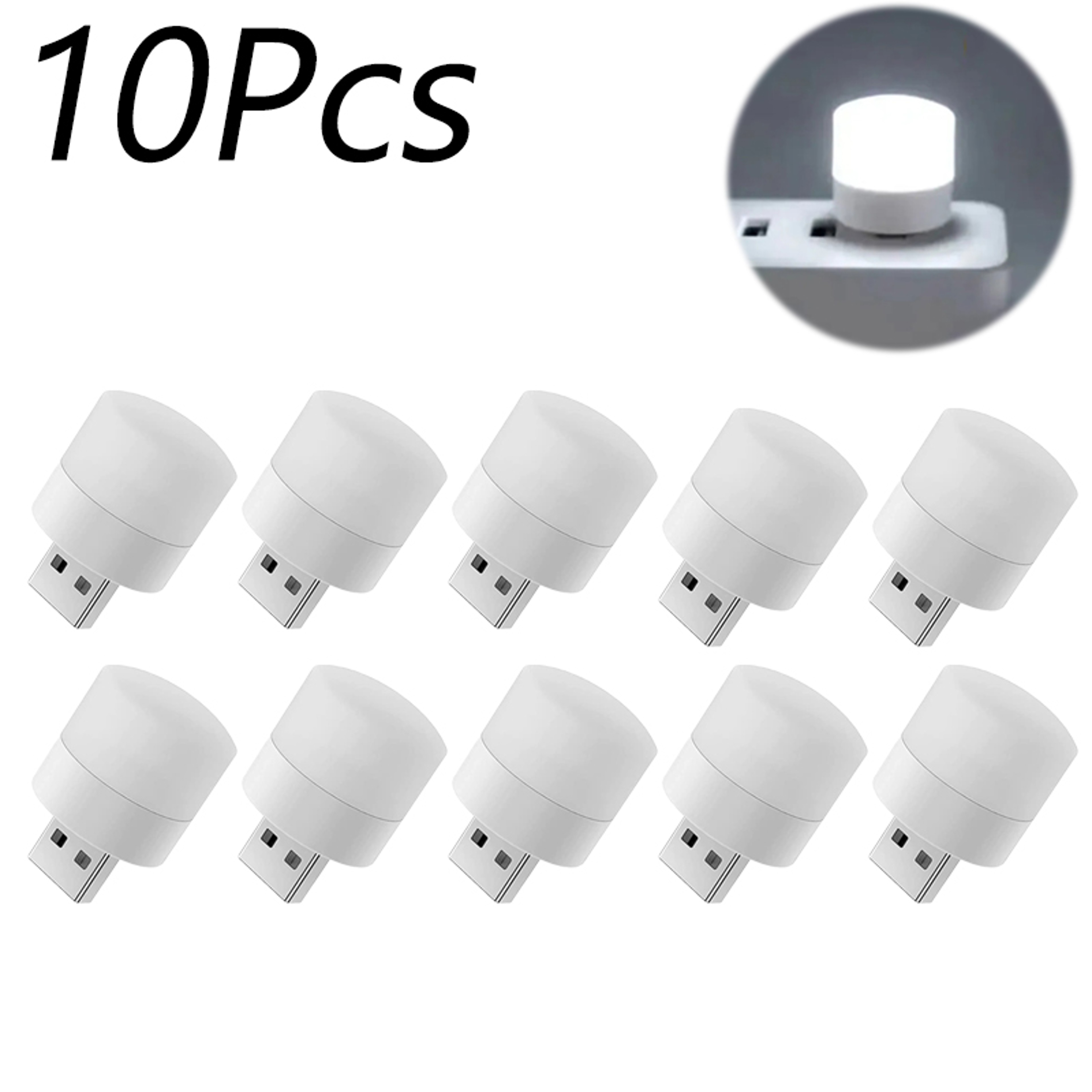 Mini USB LED Night Light  Portable PlugIn Reading Lamp With Warm White Glow 14