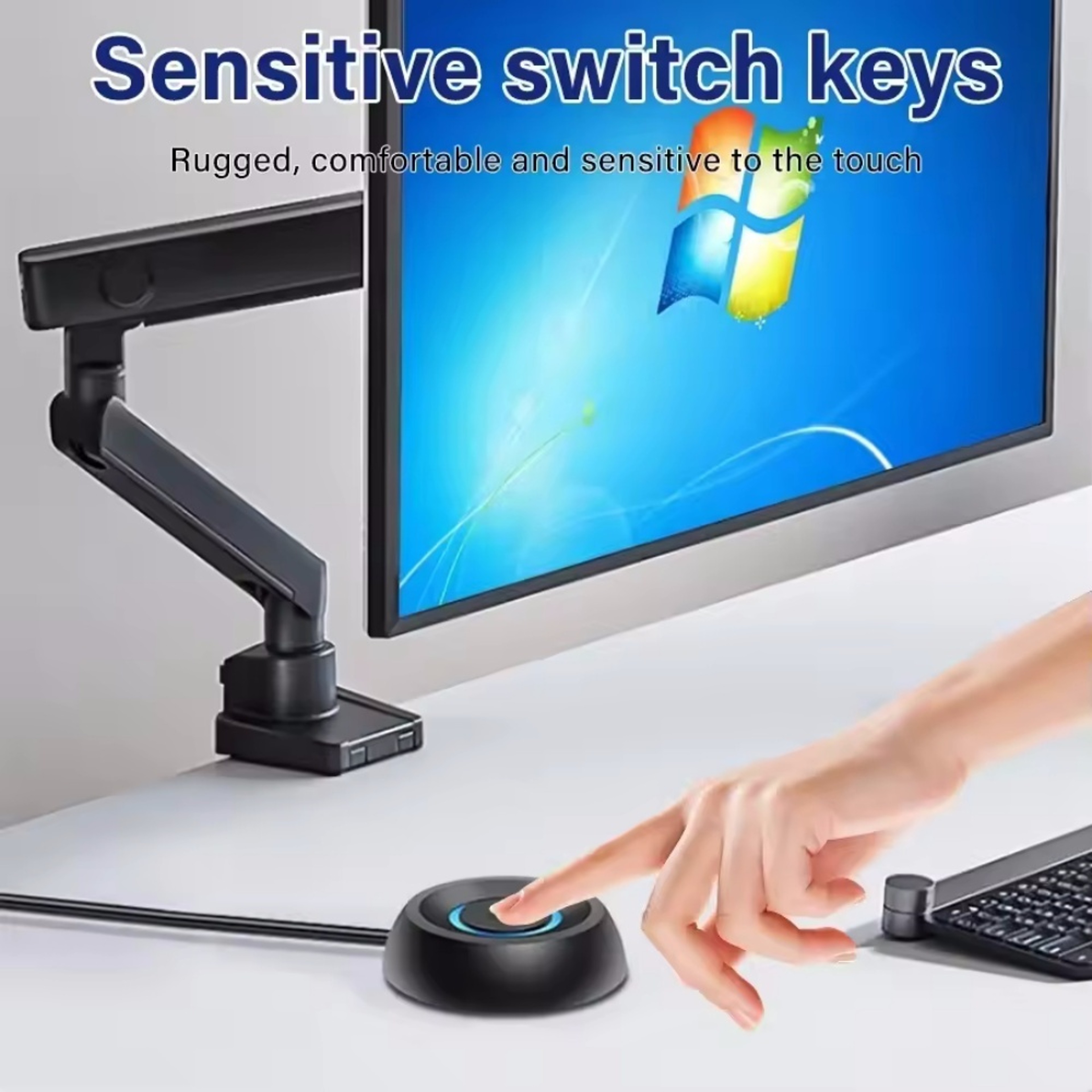 External PC Power Button Switch With LED Light And 59 FT Cable For Desktop Computers 5