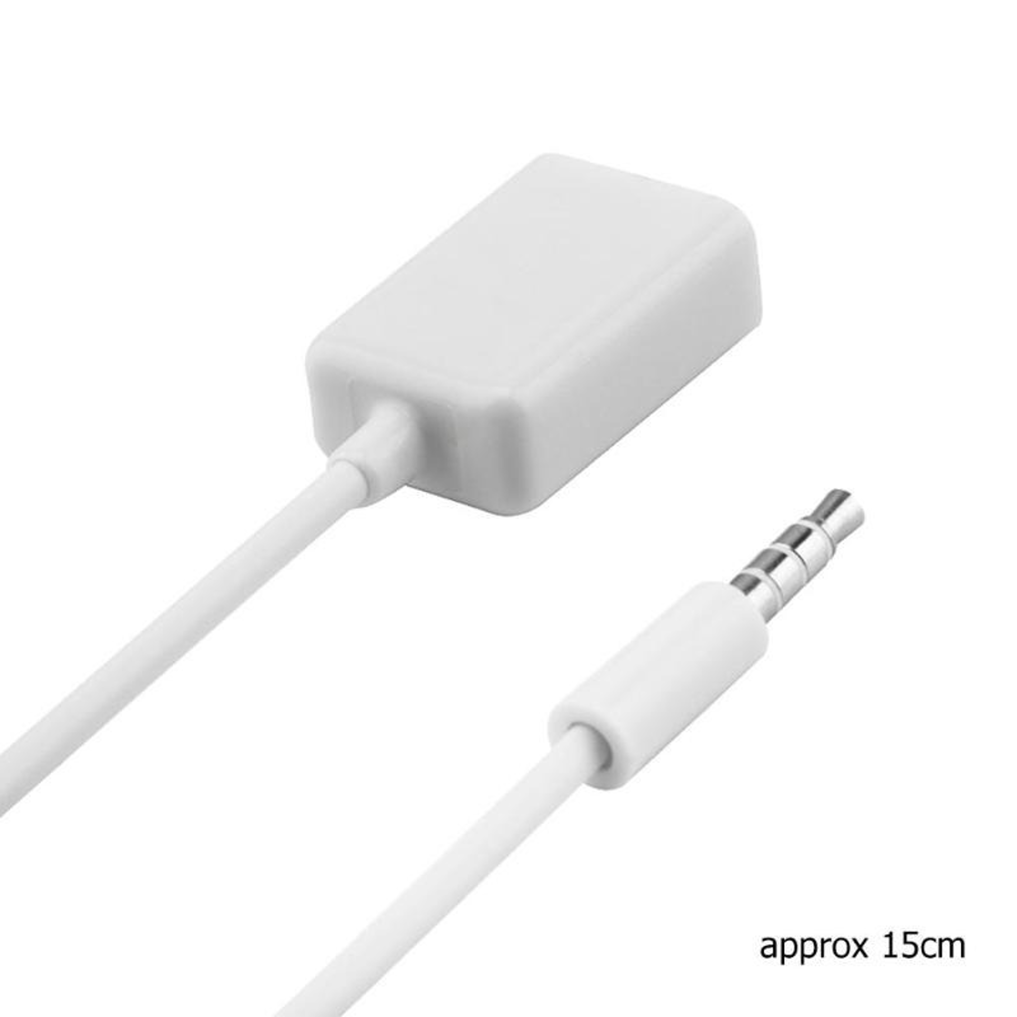 3.5mm AUX Male to USB Type-A Female Adapter Cable – 5.9 Inch Car Audio Converter – view 4