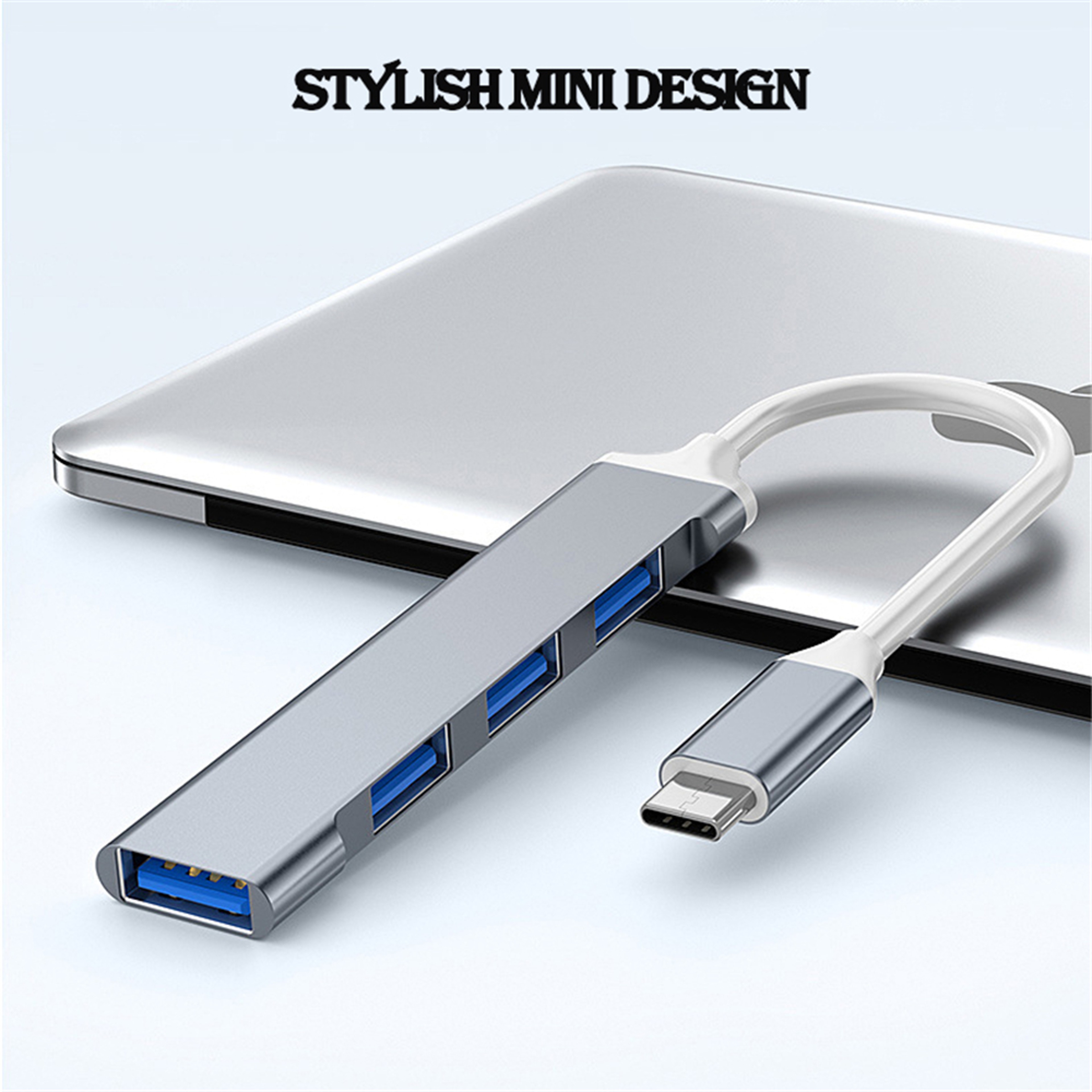 4Port USB 30 Hub  5Gbps HighSpeed USB Splitter With TypeC And USB Options 3