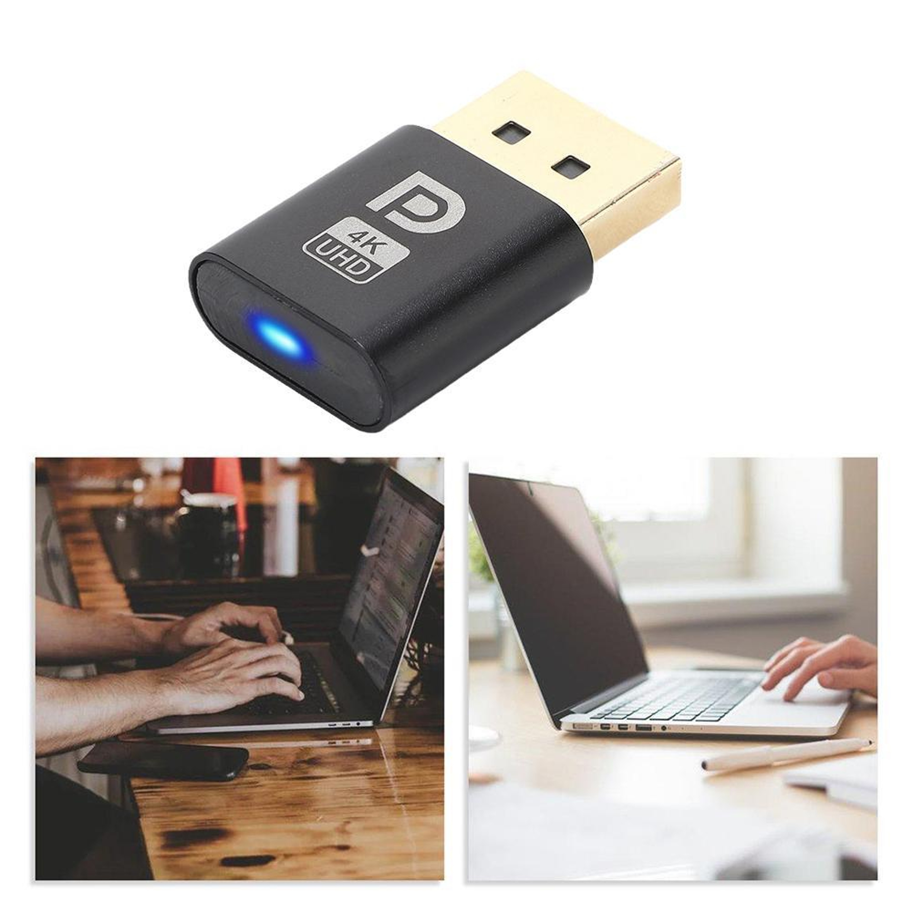 4K DisplayPort Dummy Plug  EDID Virtual Display Adapter For Headless PCs 2