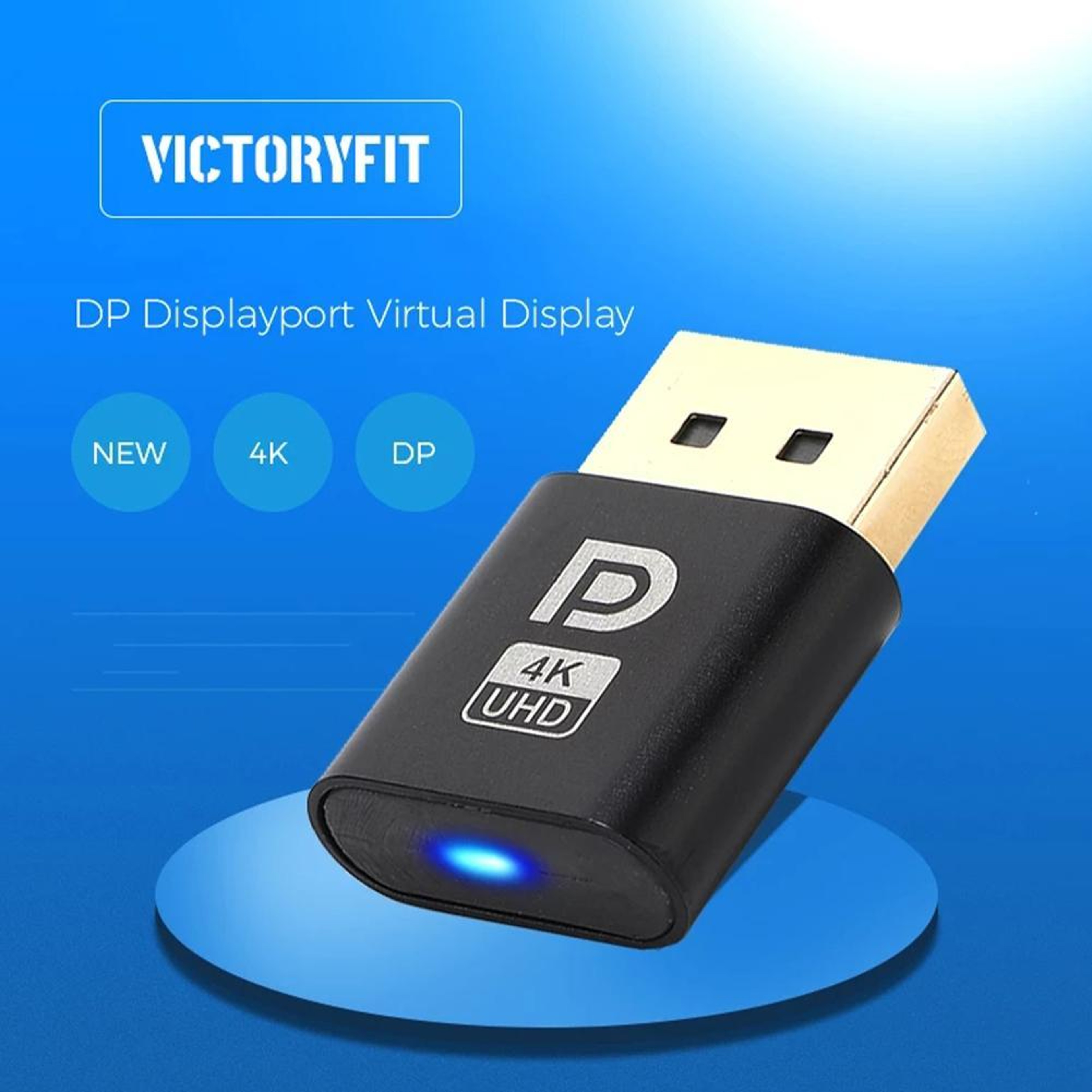 4K DisplayPort Dummy Plug  EDID Virtual Display Adapter For Headless PCs 4