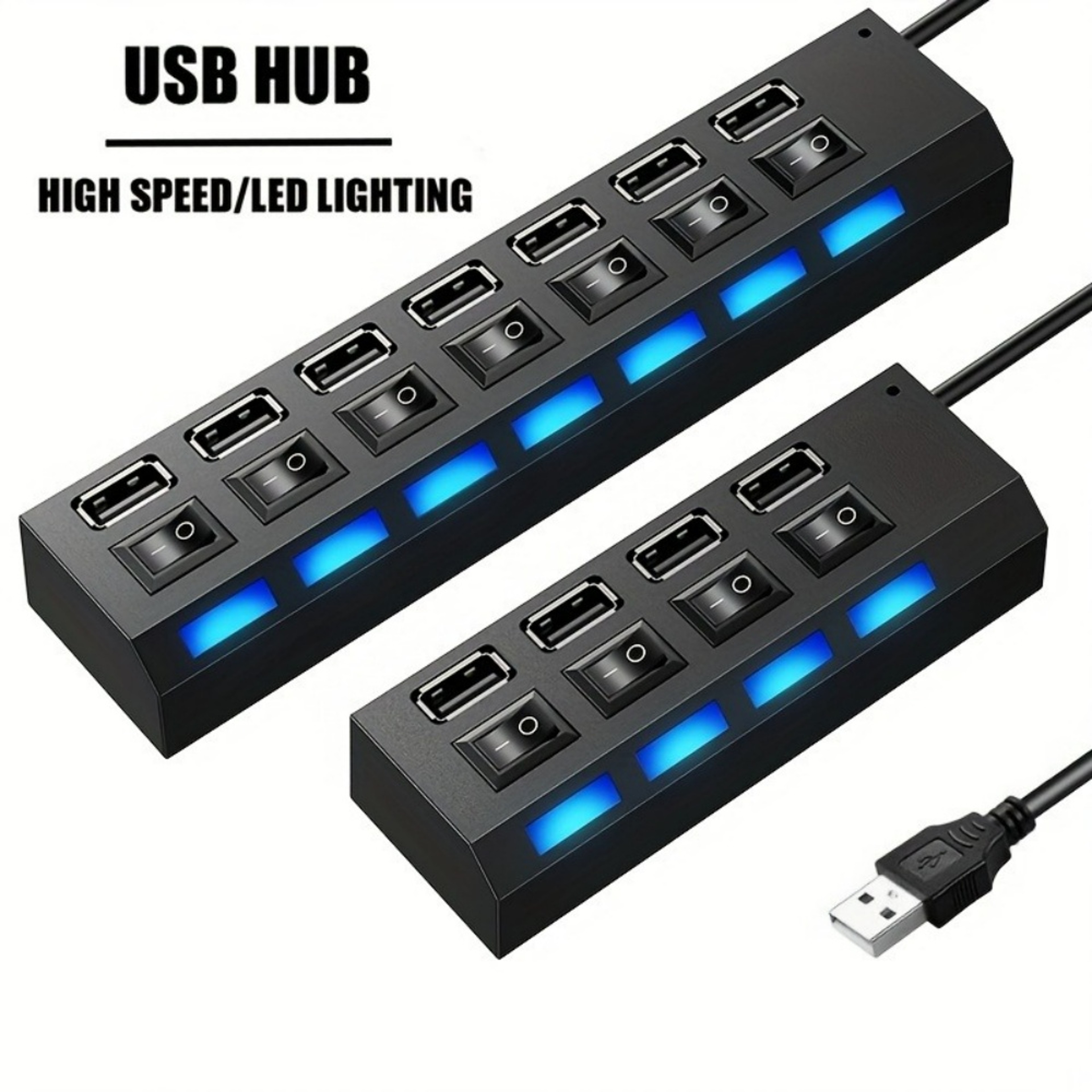 USB 20 Hub With ONOFF Switch  47 Port USB Splitter For Laptops And Desktops 1