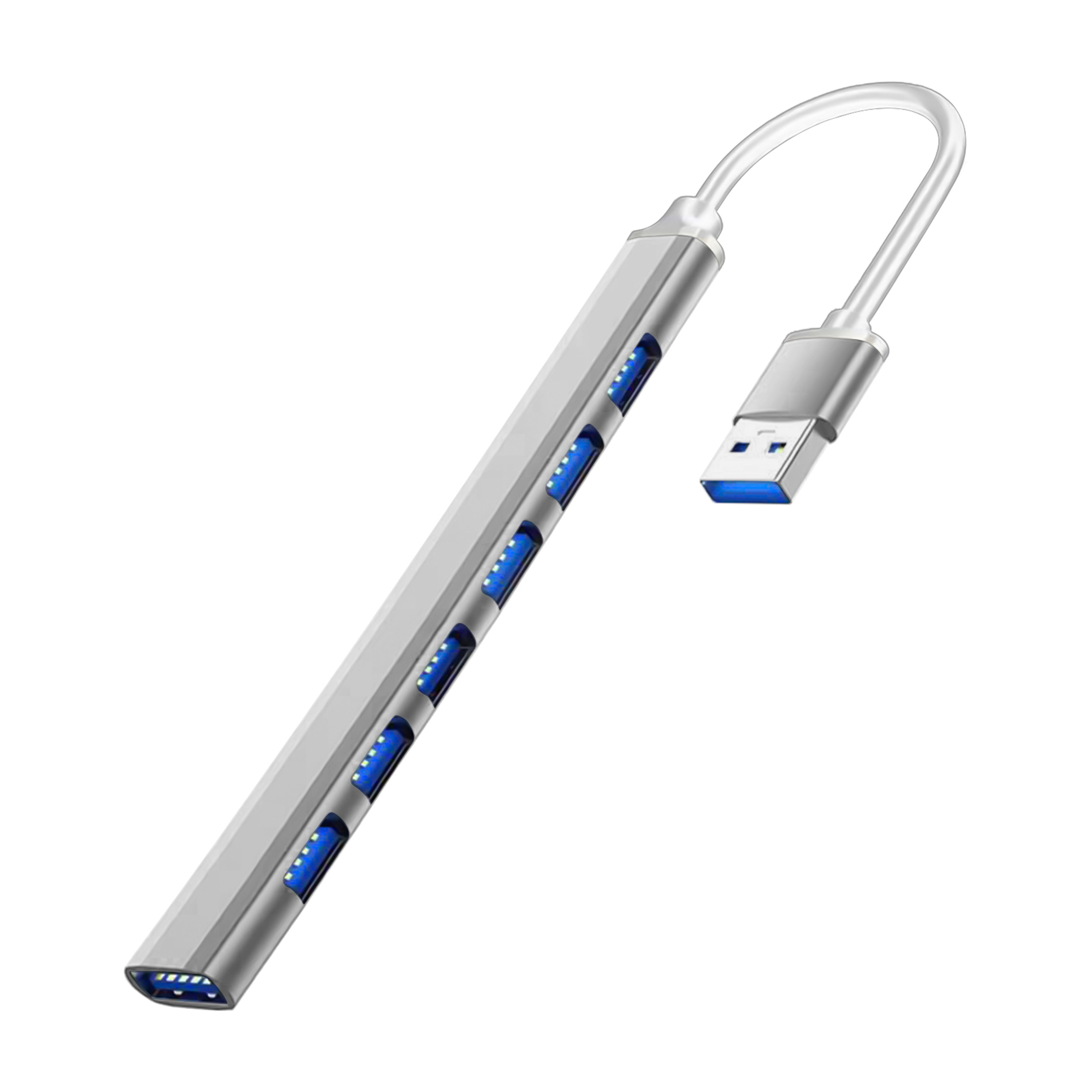 7Port USB 30 Hub With USBC Connector  5Gbps Multiport USB Splitter 0