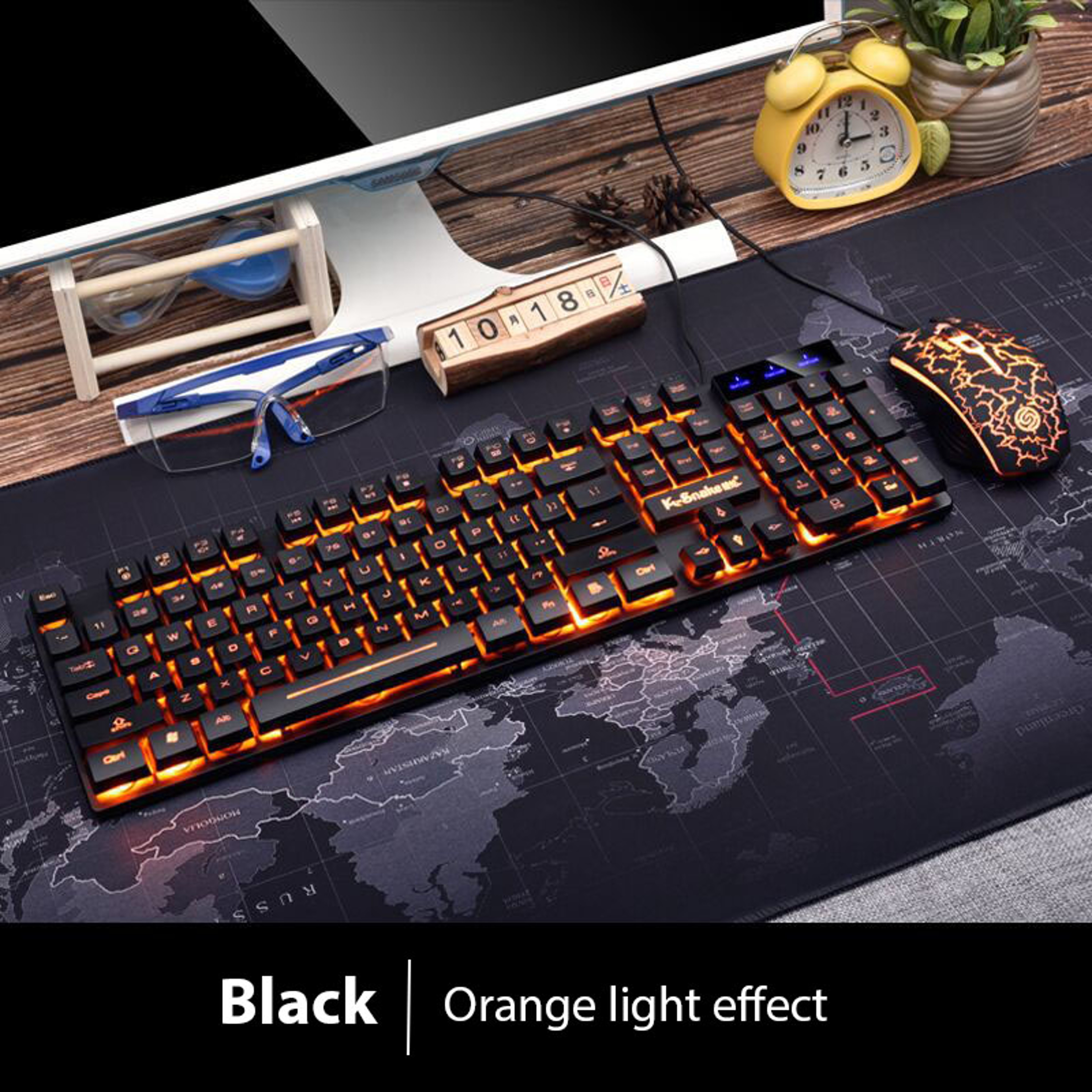 Wireless Gaming Keyboard And Mouse Set With Backlit Waterproof Design 8