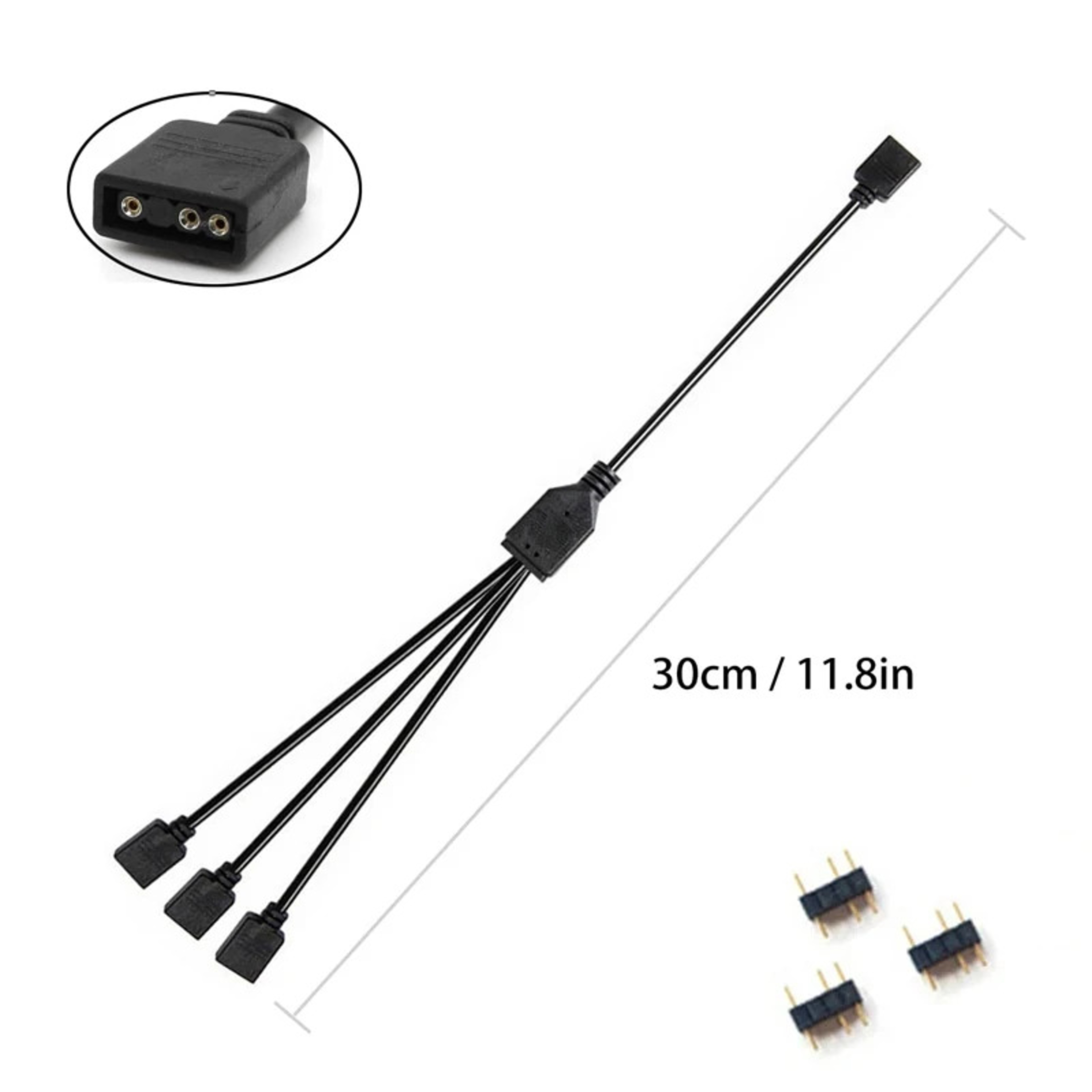 5V 3Pin ARGB Extension Cable  Addressable RGB Connector For PC Fans And LED Strips 7