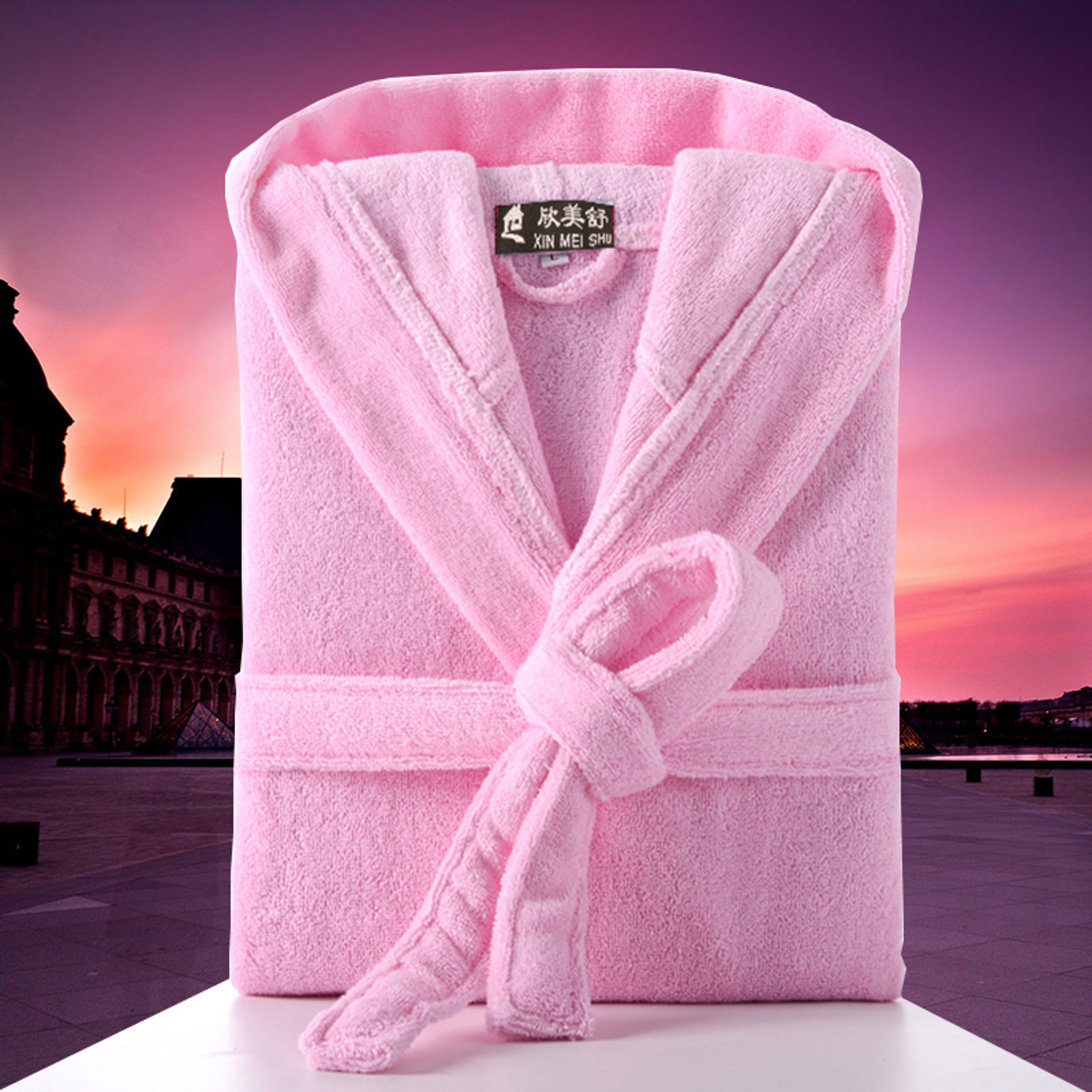 Men's 100% Cotton Hooded Bathrobe – Long Sleeve Terry Cloth Towel Robe – view 8