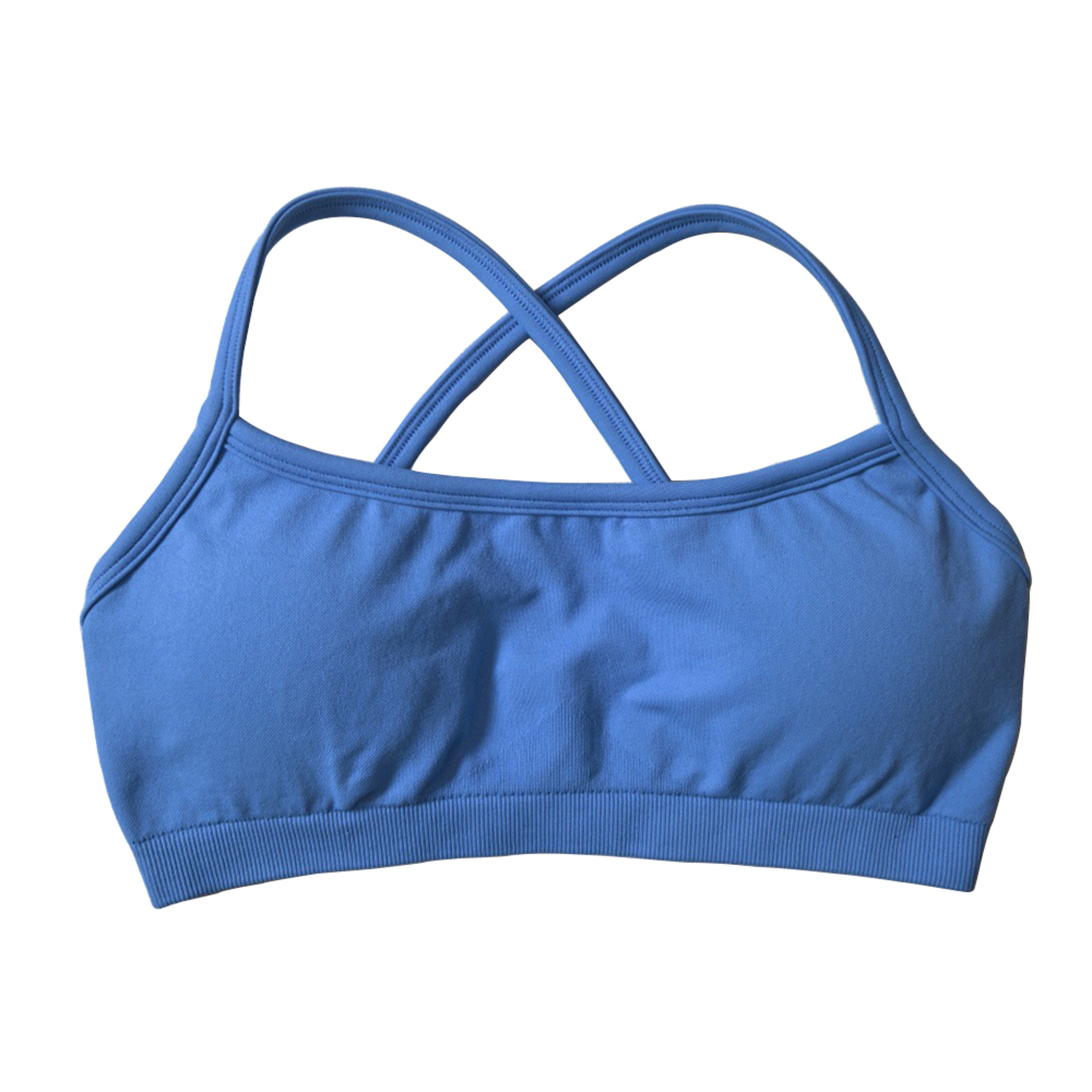 Womens Seamless Sports Bra With Cross Back  Breathable QuickDry Yoga Workout Top 11