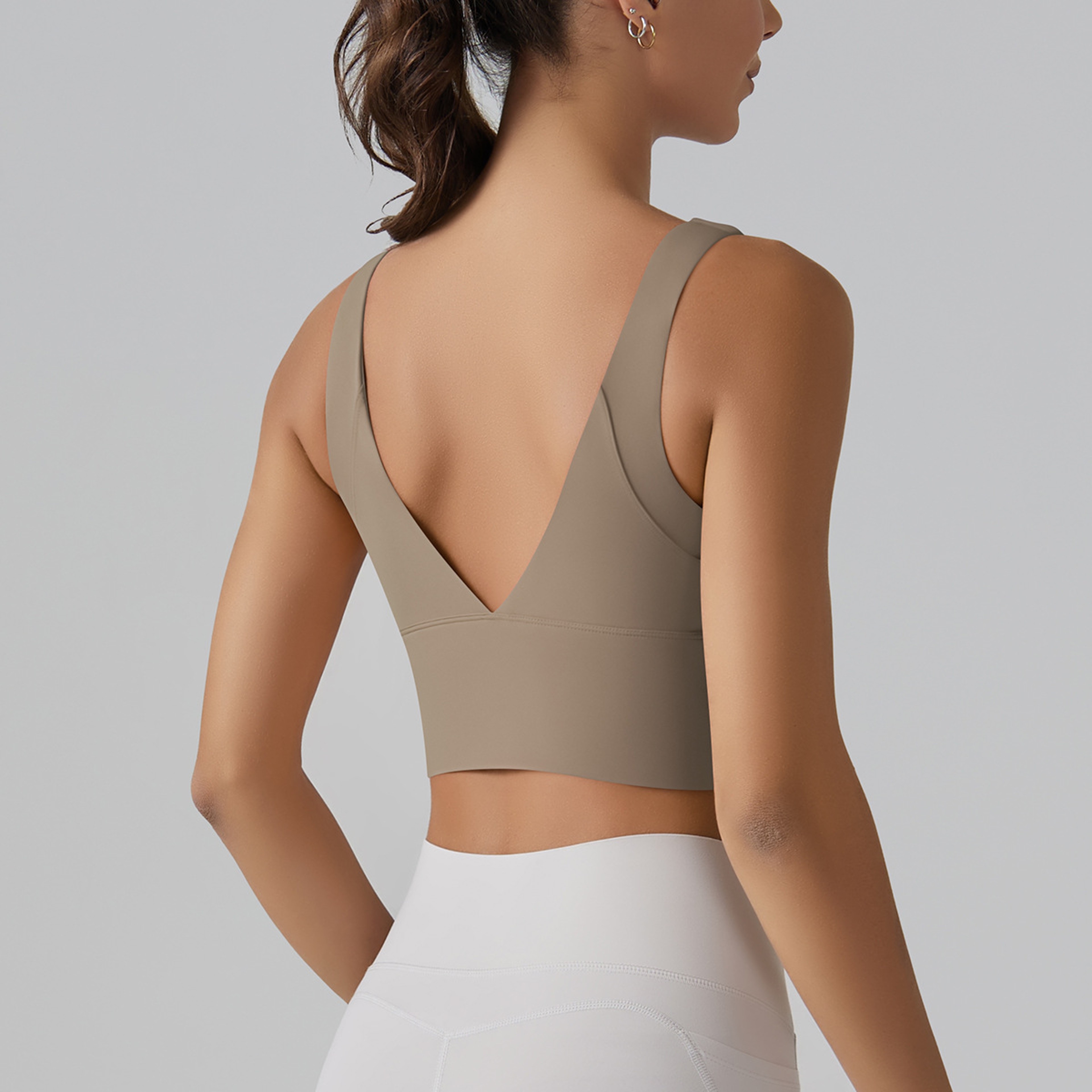Womens Padded Sports Bra Tank Top  Breathable Quick Dry Push Up Yoga Crop Top 4