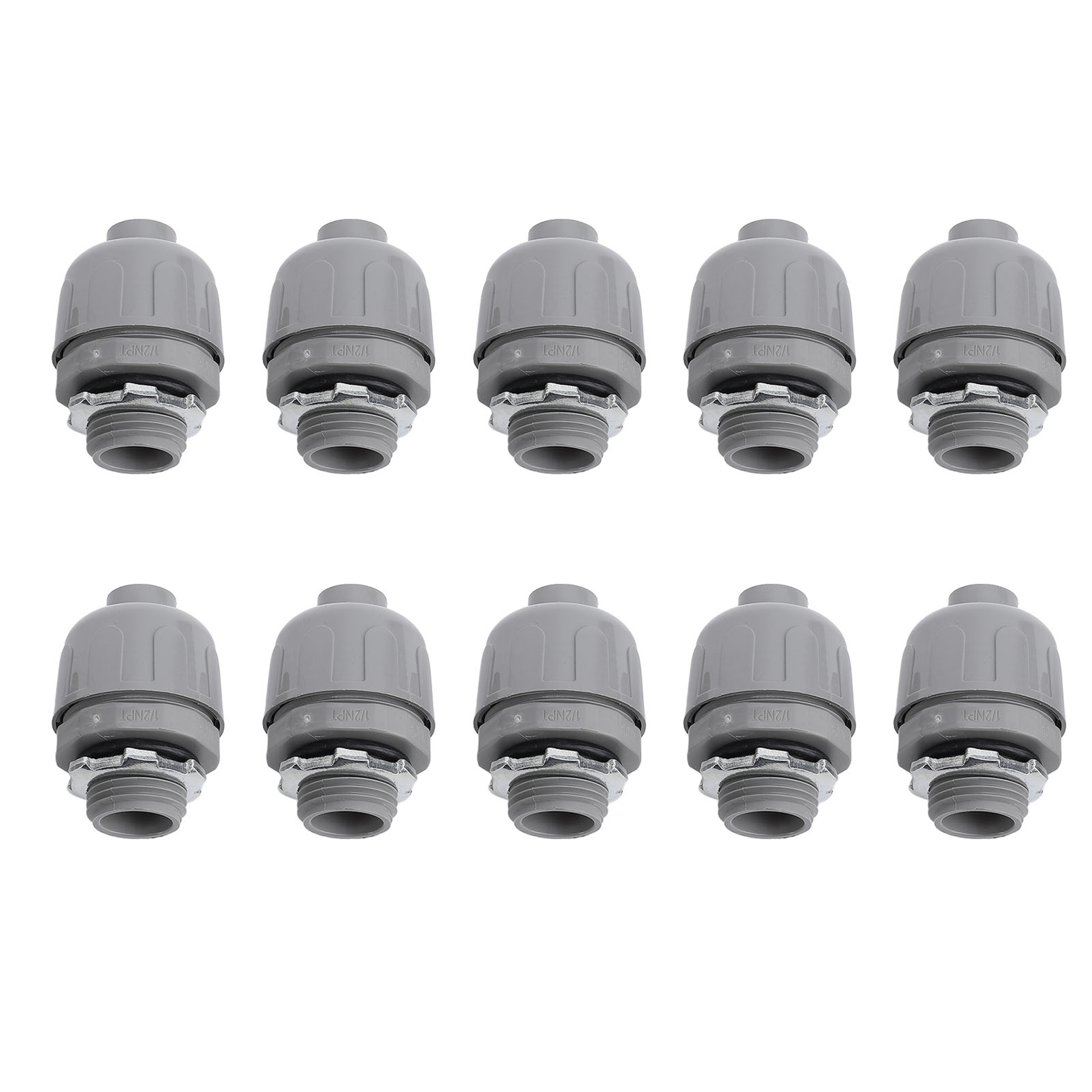 10-Pack Liquid Tight Conduit Connectors – 1 Inch NPT Nylon 6 Electrical Fittings – view 2