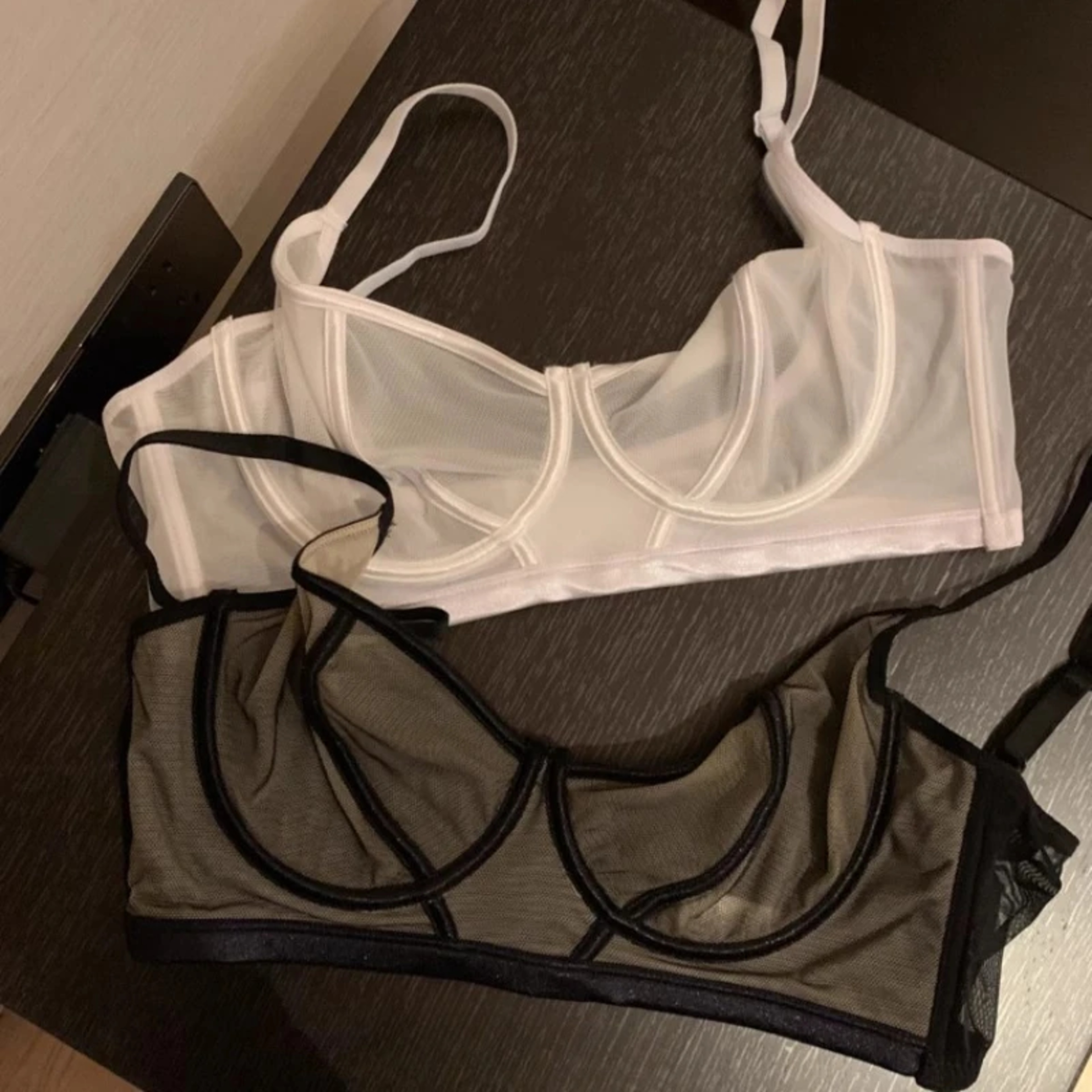 Womens Sheer Lace Underwire Bra With Adjustable Straps And 34 Cups 5