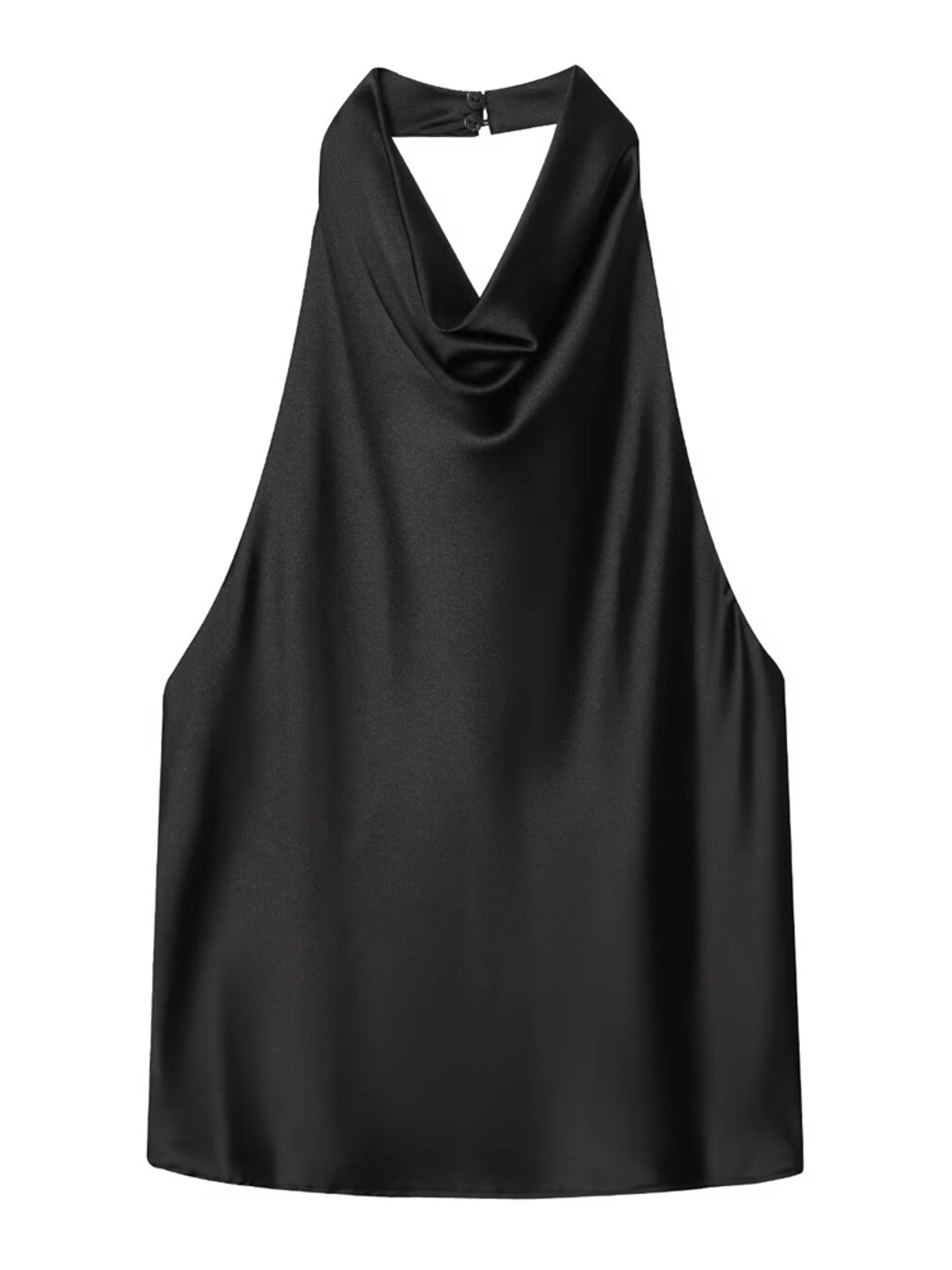 Womens Satin Halter Backless Top  Elegant Sleeveless Party Tank Top 12