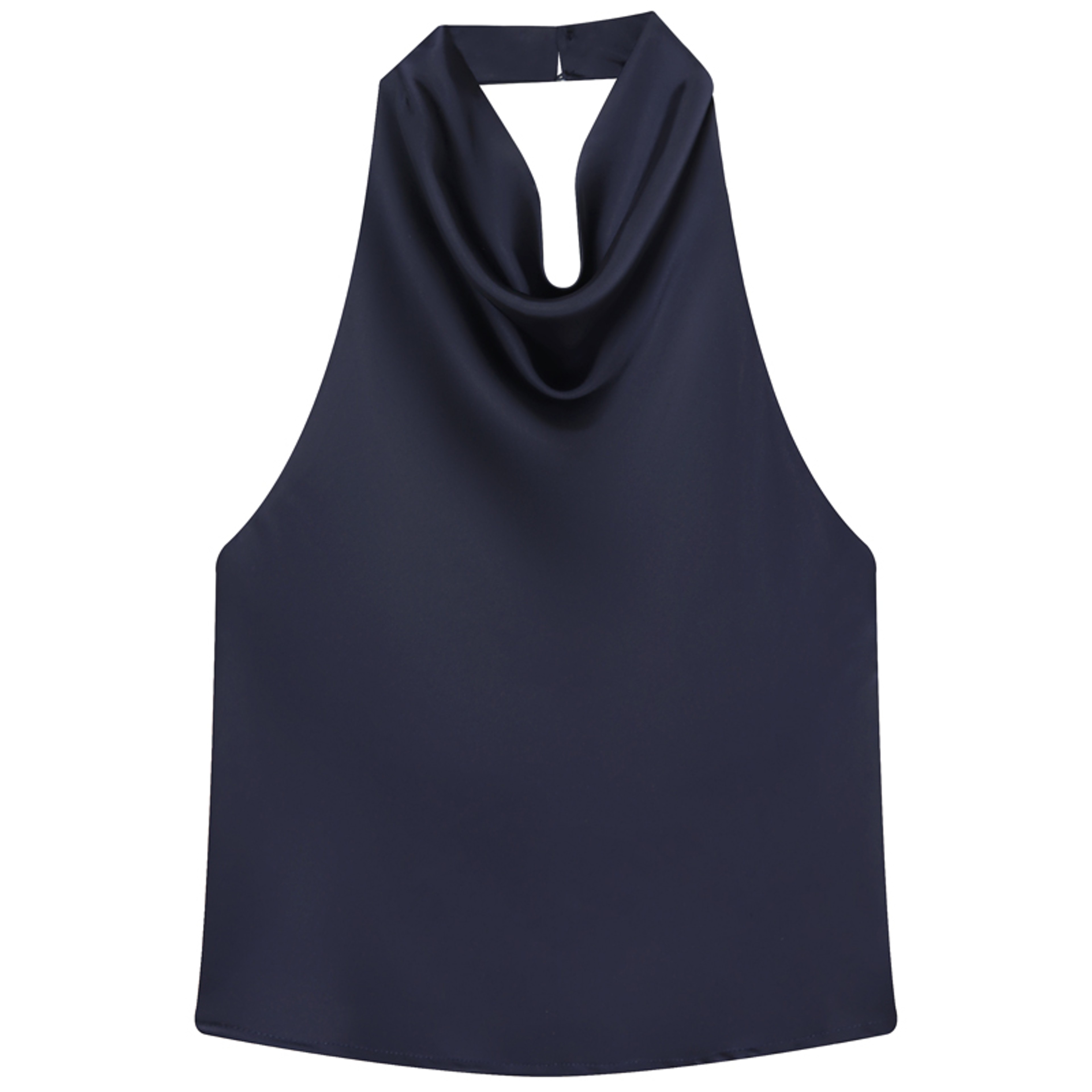 Womens Satin Halter Backless Top  Elegant Sleeveless Party Tank Top 19