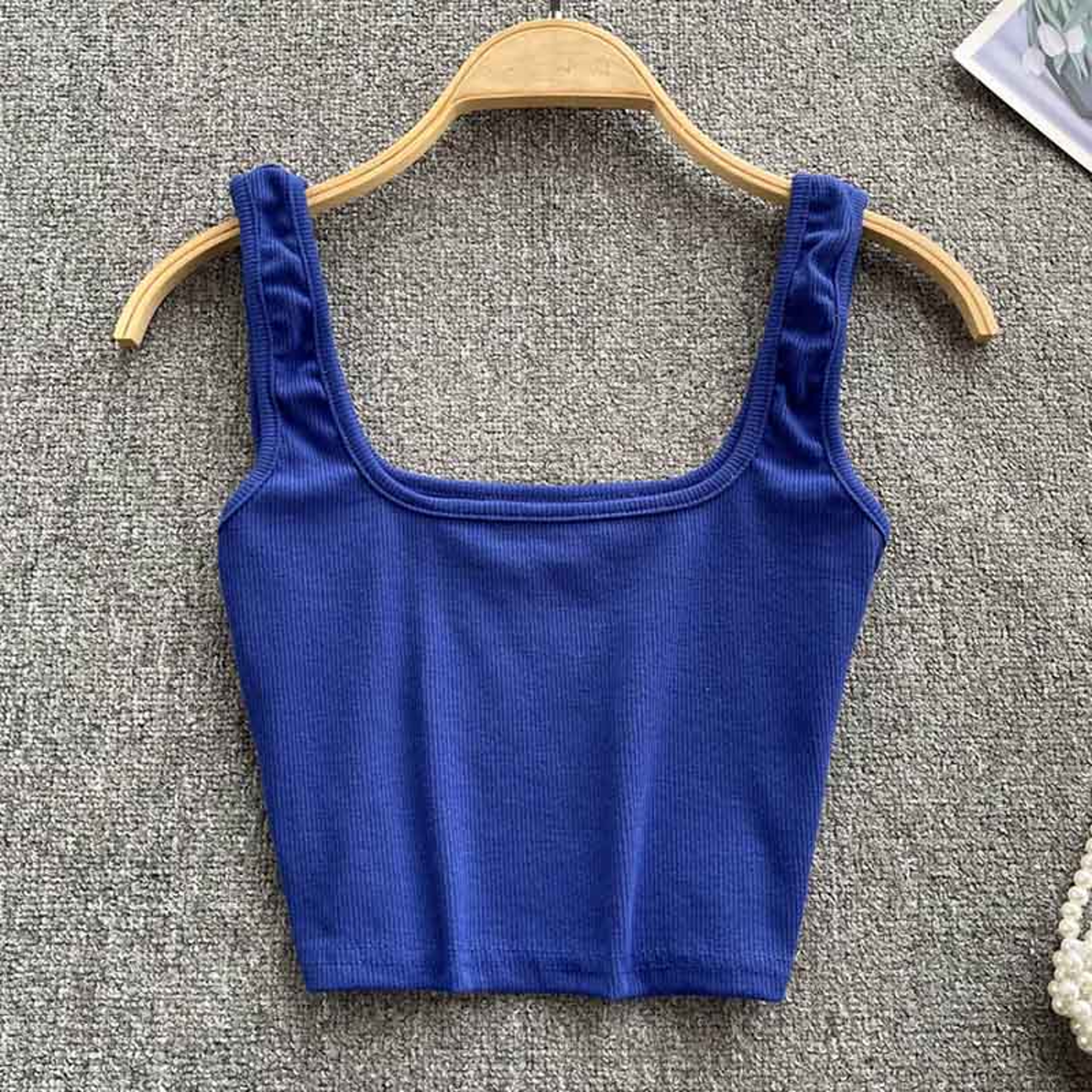 Womens Backless Crop Tank Top  Slim Fit Y2K Sleeveless Summer Camisole 14
