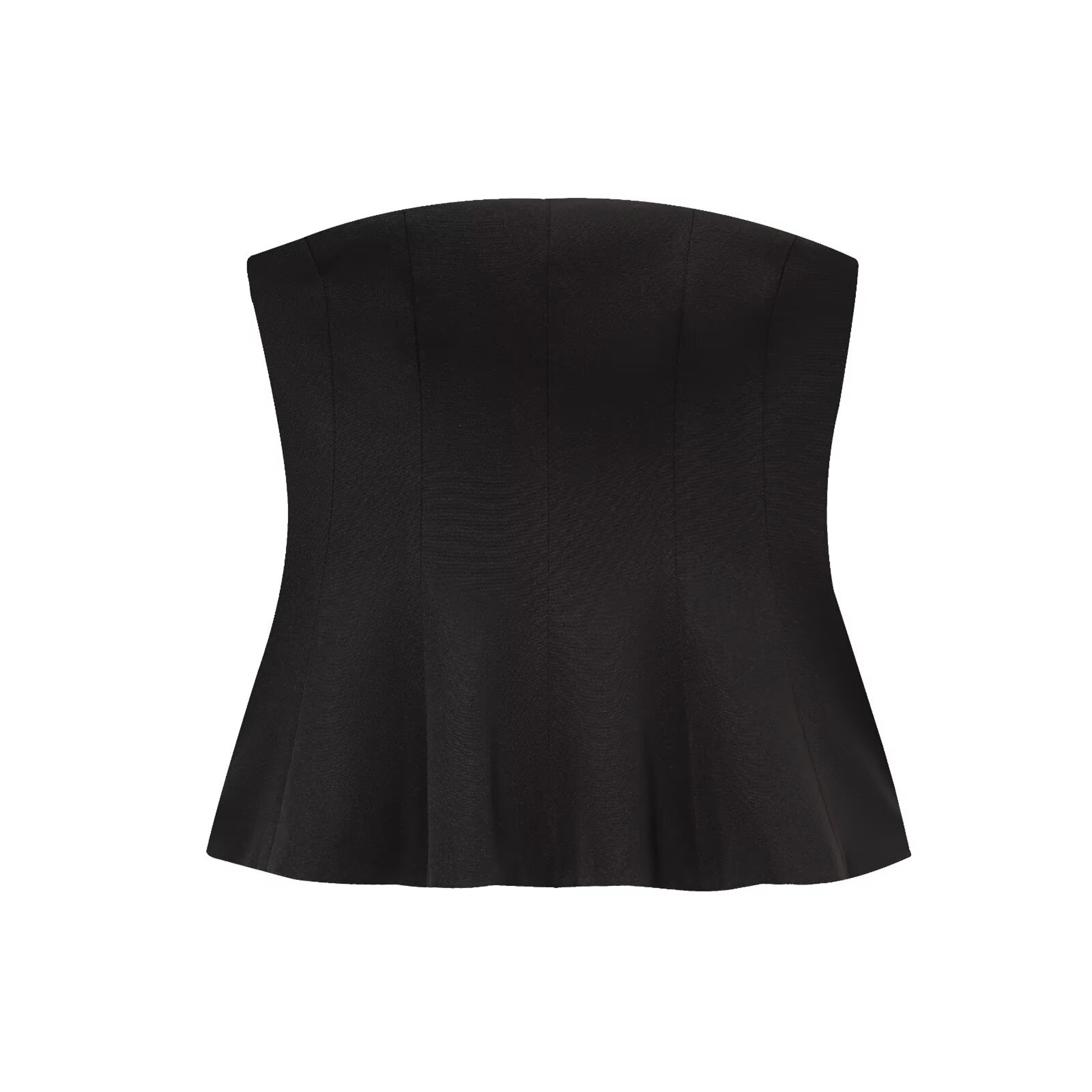 Womens Strapless Ruffle Tube Top  Short Y2K Summer Party Top 10