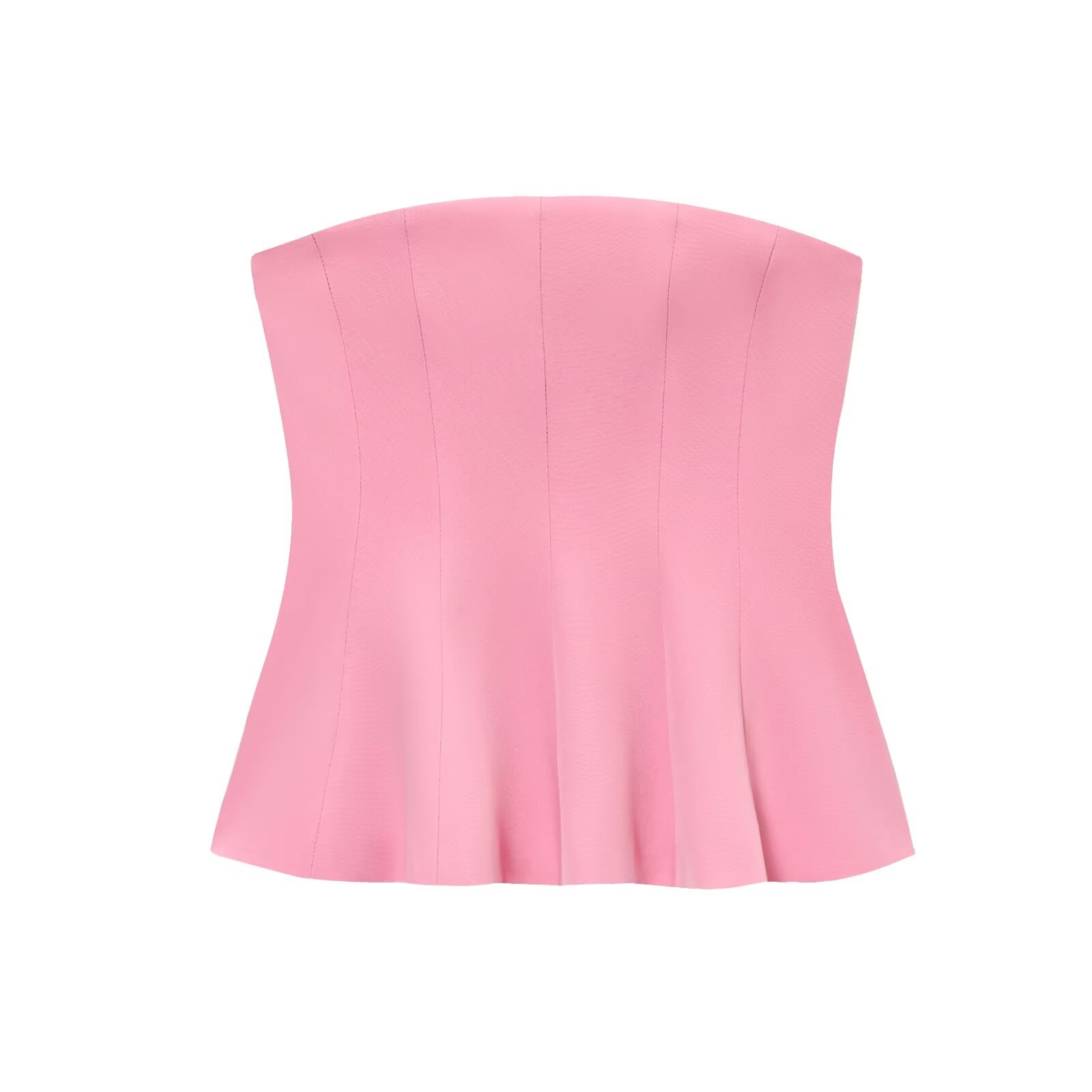 Womens Strapless Ruffle Tube Top  Short Y2K Summer Party Top 12