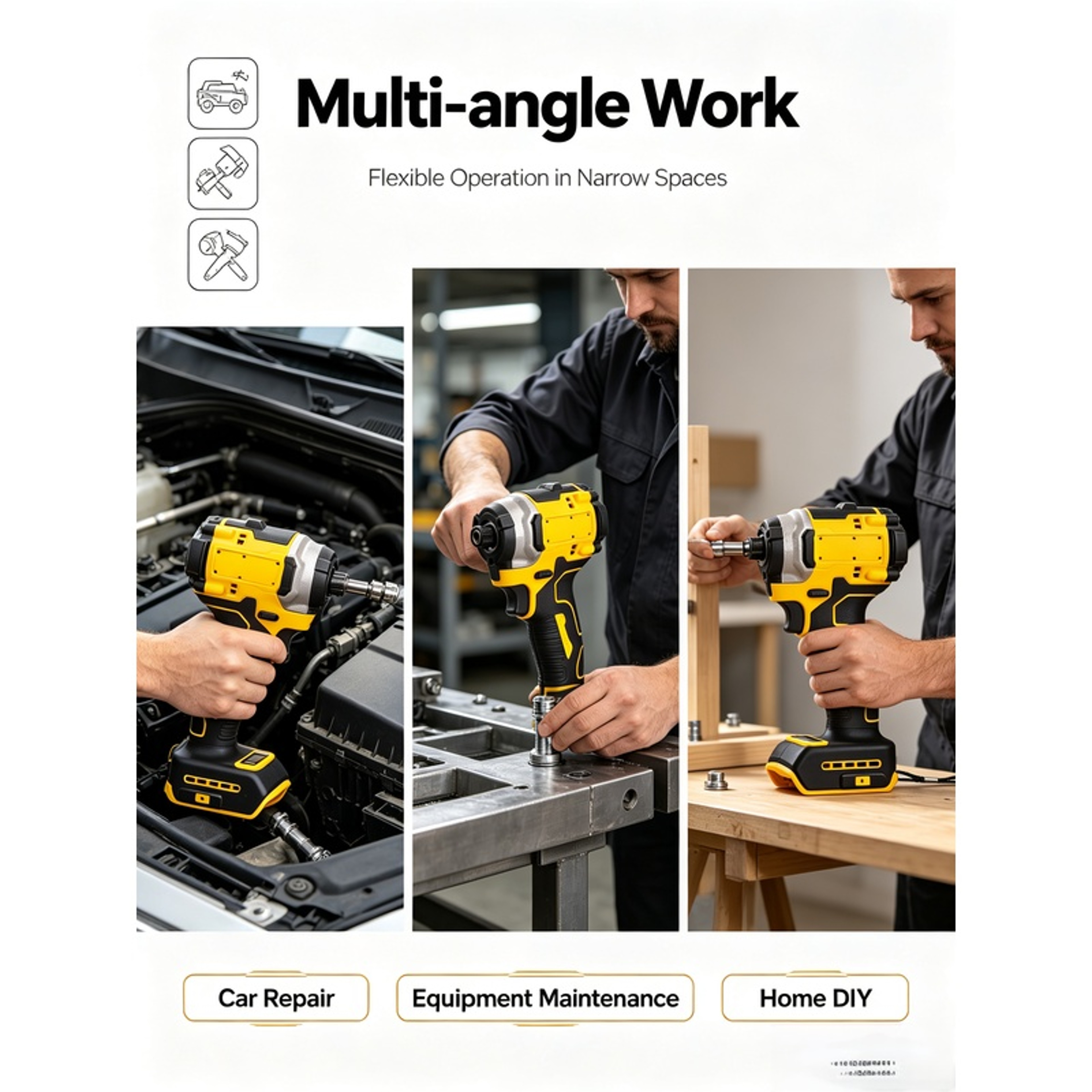 Cordless Brushless Impact Driver – Compact High-Torque Power Screwdriver for DIY Projects – view 3