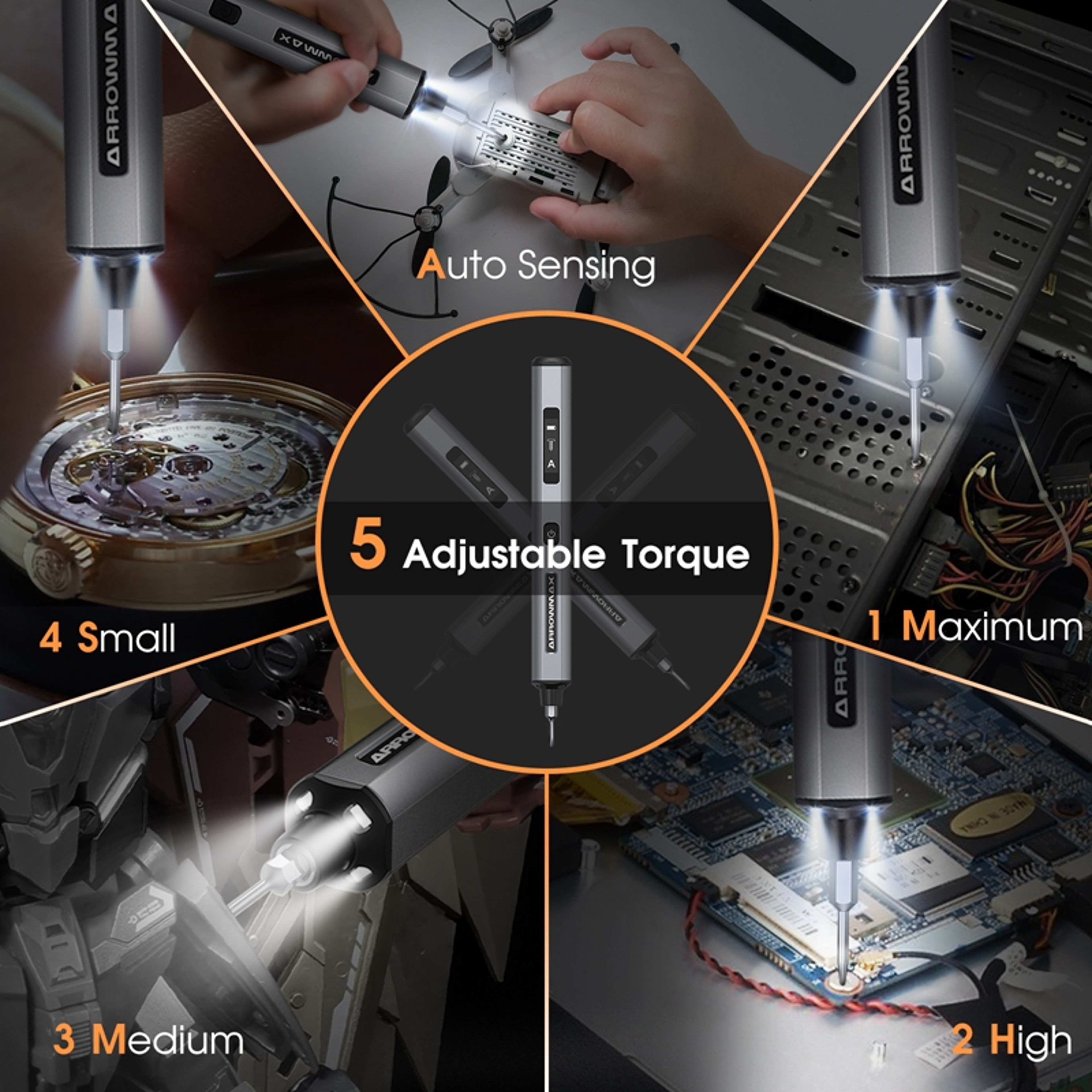 Precision Electric Screwdriver Set With Smart Torque Control  Rechargeable Cordless SES Pro Plus 3