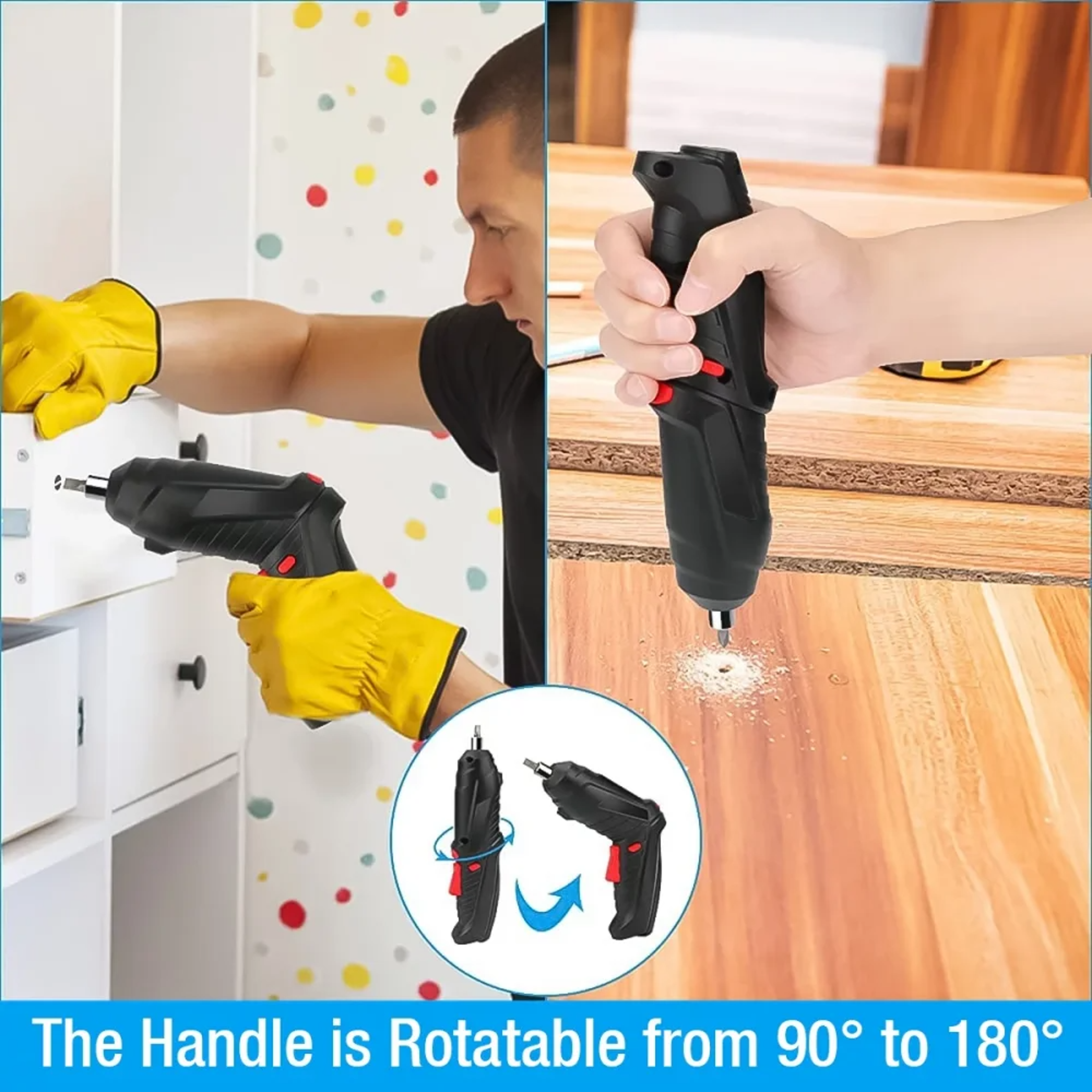 47Piece Cordless Electric Screwdriver Set With 36V Power And 1800mAh Battery 5