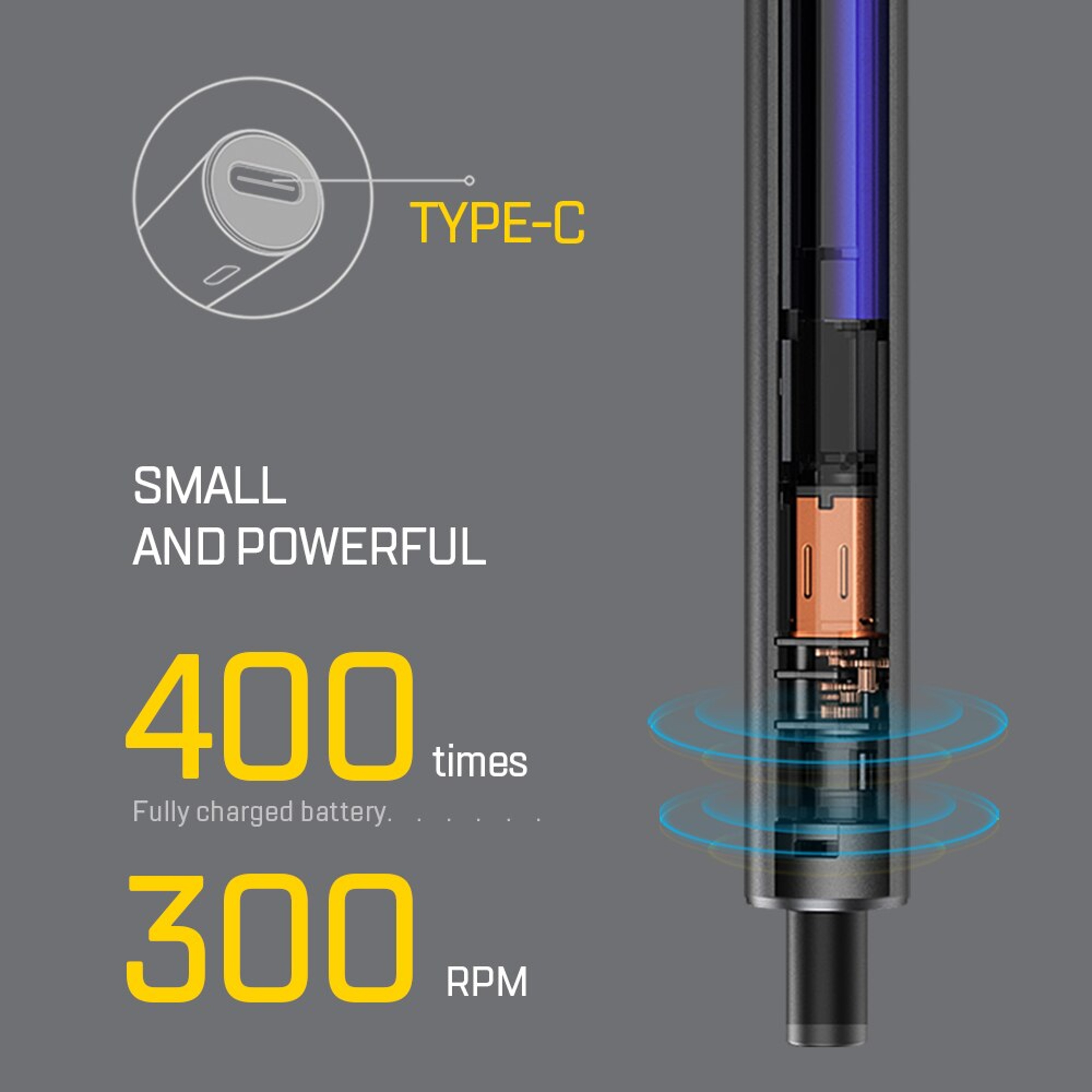 51-in-1 Electric Precision Screwdriver Set Rechargeable Cordless Repair Tool with Magnetic Bits – view 2