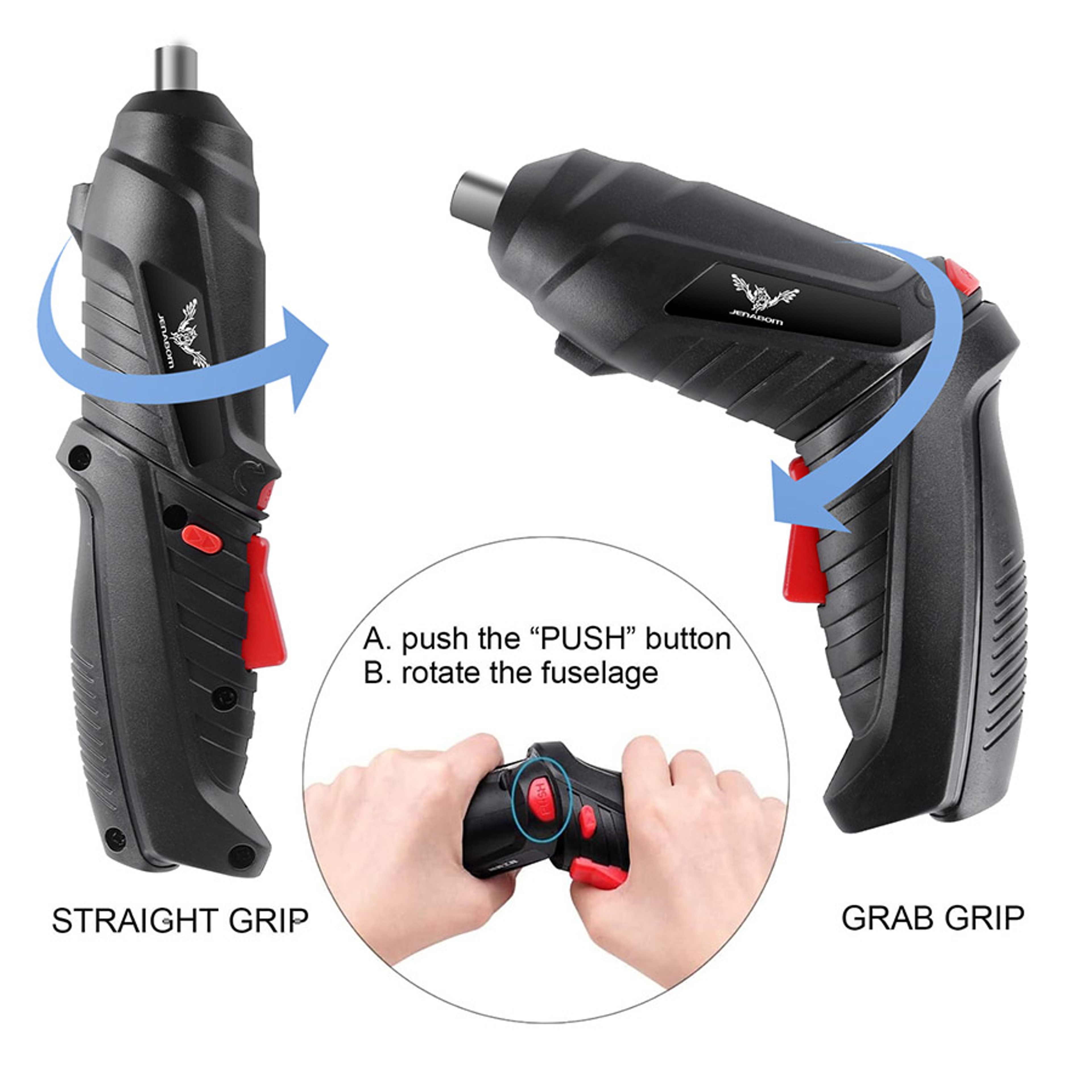 36V Cordless Electric Screwdriver Set With 1800mAh Rechargeable Lithium Battery 5