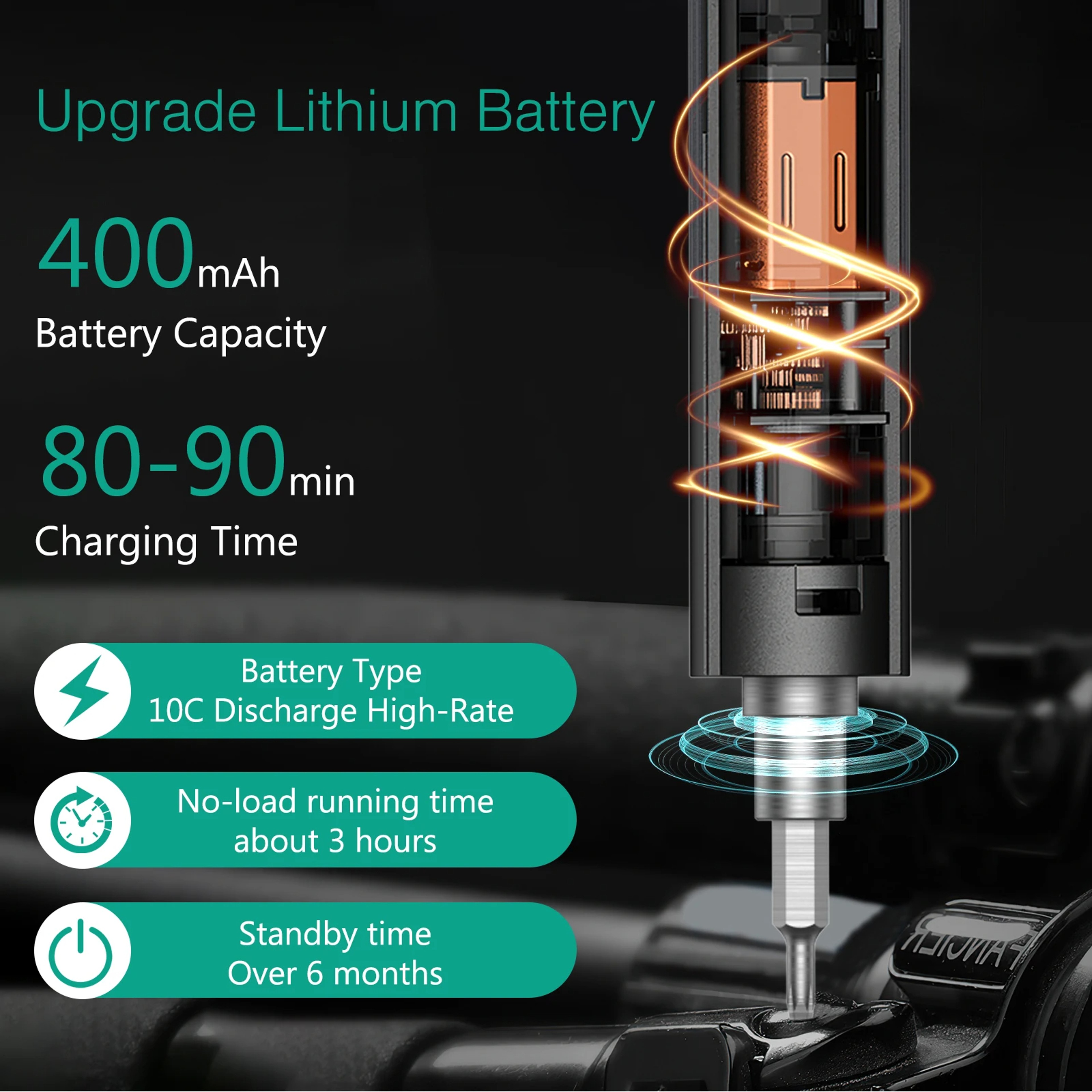 50in1 Precision Electric Screwdriver Set With Adjustable Torque And Magnetic Bits 5