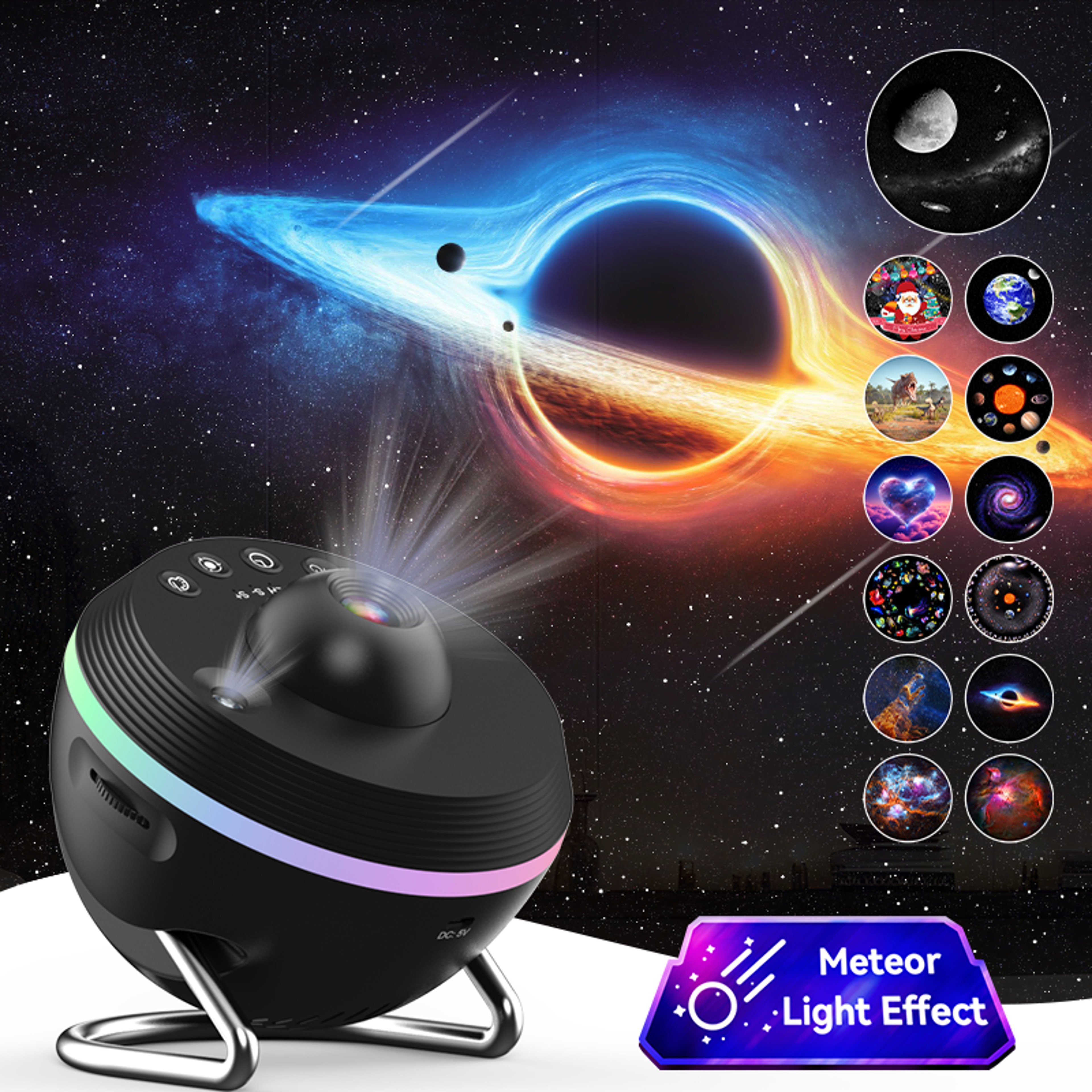12in1 Galaxy Star Projector Night Light  Rotating LED Planetarium Lamp For Kids 1