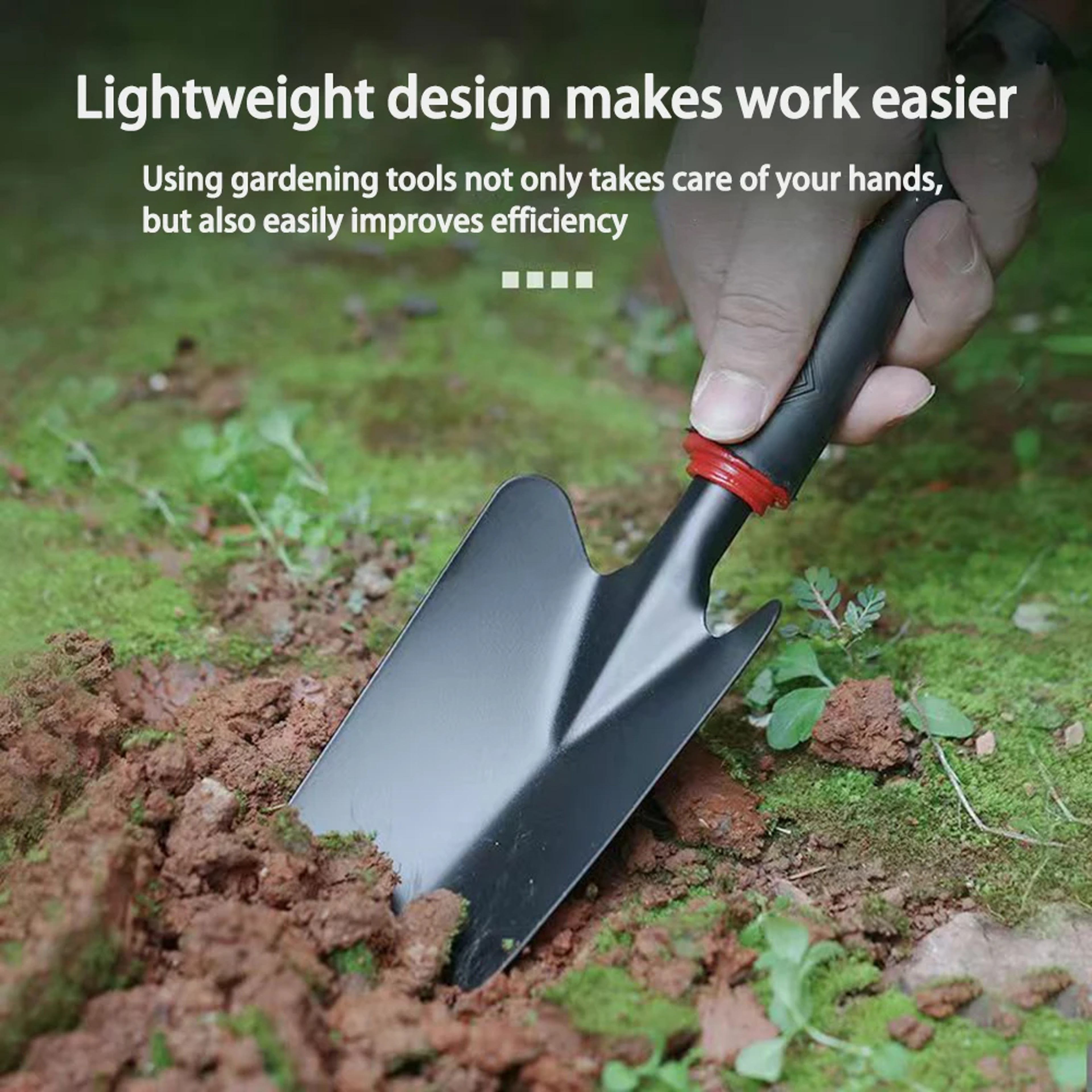 4-Piece Garden Tool Set – Alloy Steel Hand Shovel Trowel and Rakes for Planting – view 5