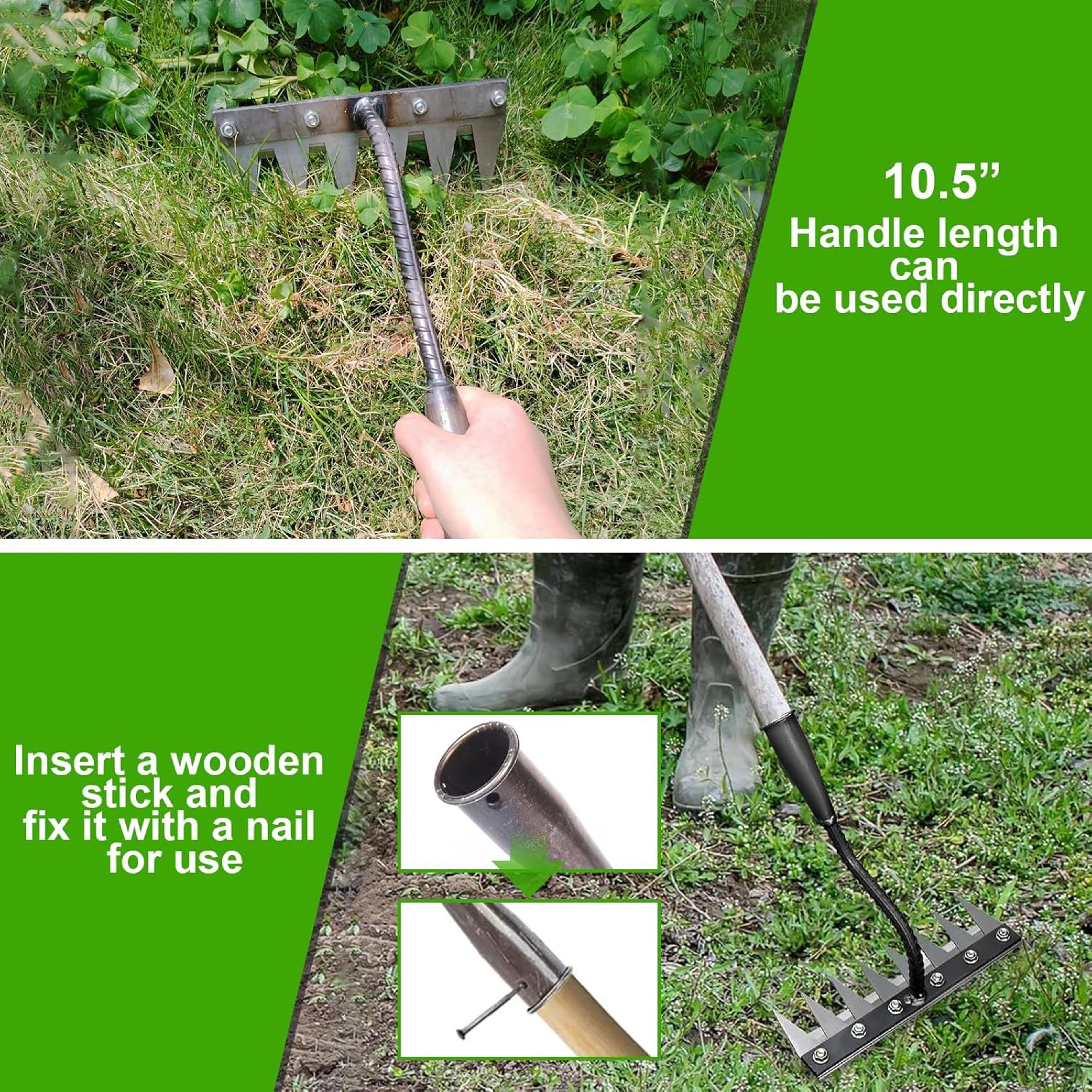 Garden Weeding Rake  Carbon Steel Hand Hoe With 5 To 8 Teeth For Soil Loosening 5