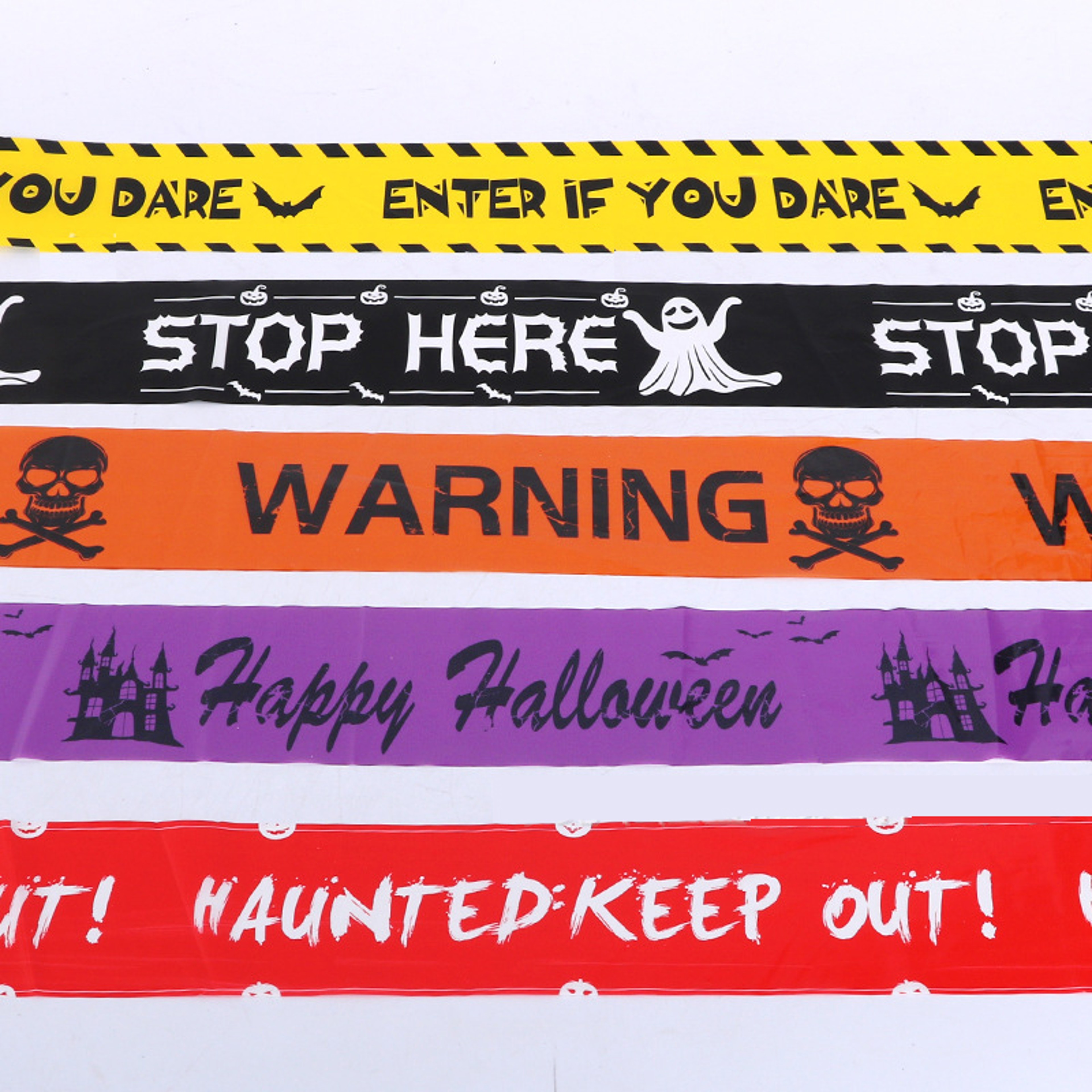 Halloween Skull Warning Tape For Spooky Party And Window Decorations 2
