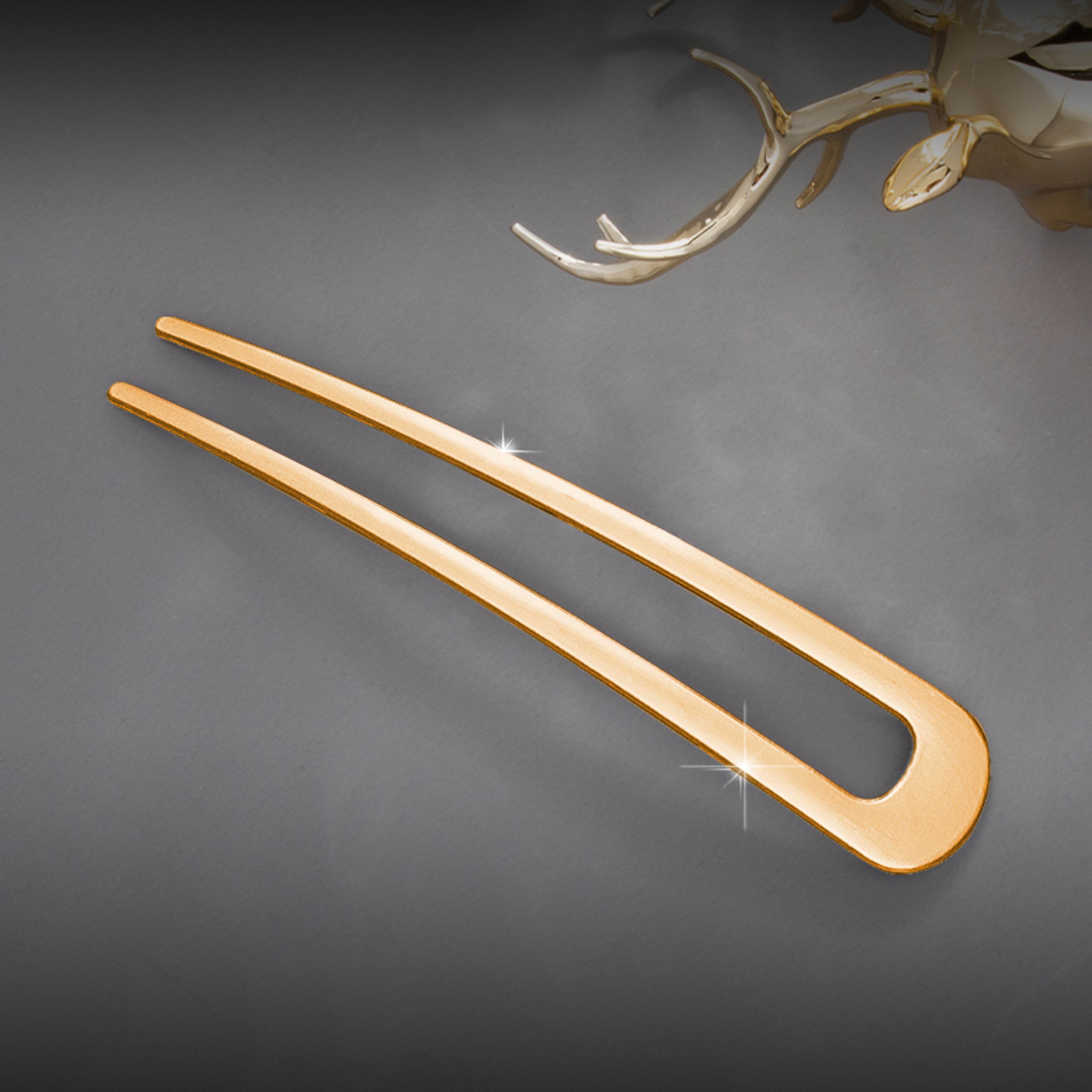 Elegant U Shape Hair Stick With Shell Enamel Geometric Design 10