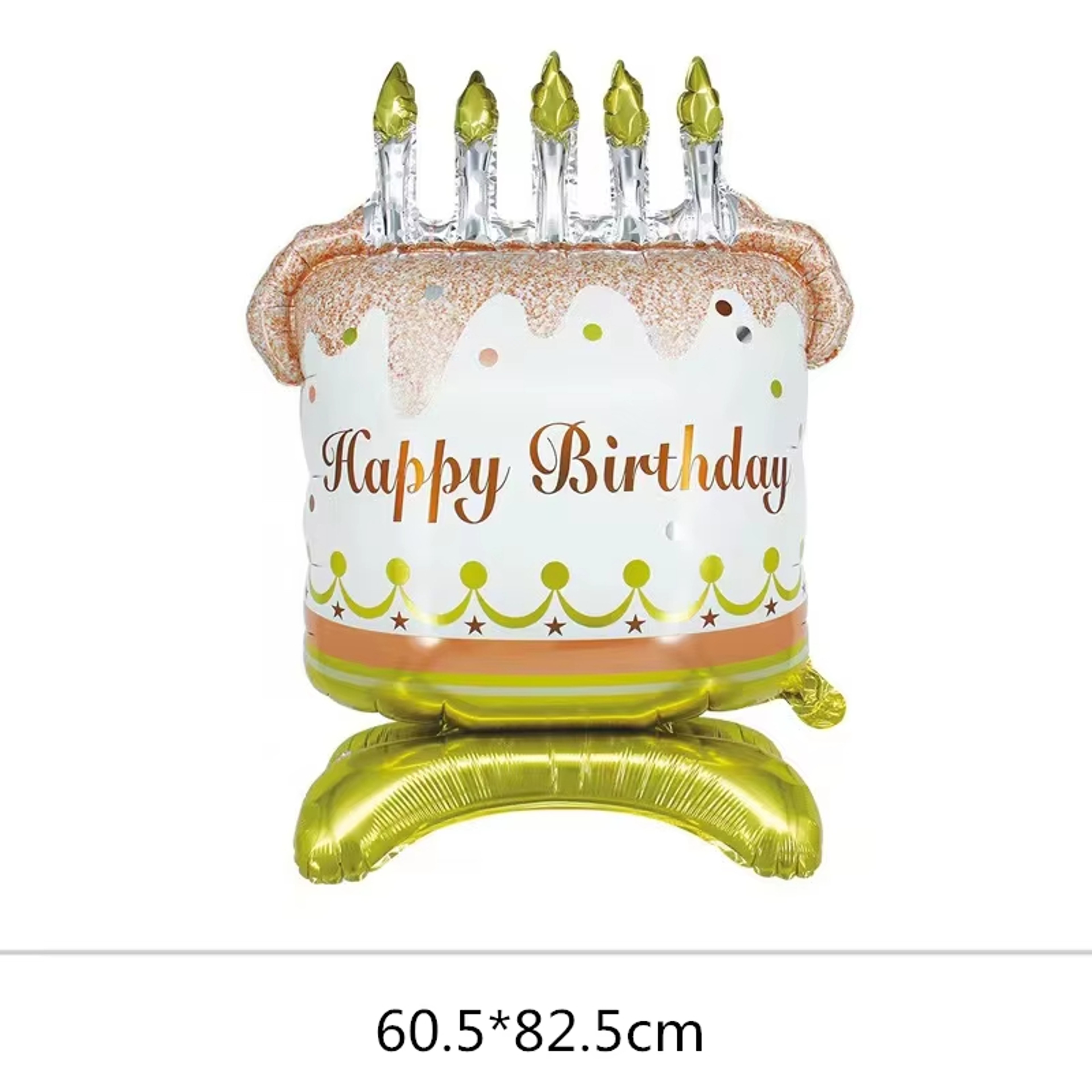 Birthday Cake Standing Foil Balloon with Base for Birthday Party Decorations – view 6