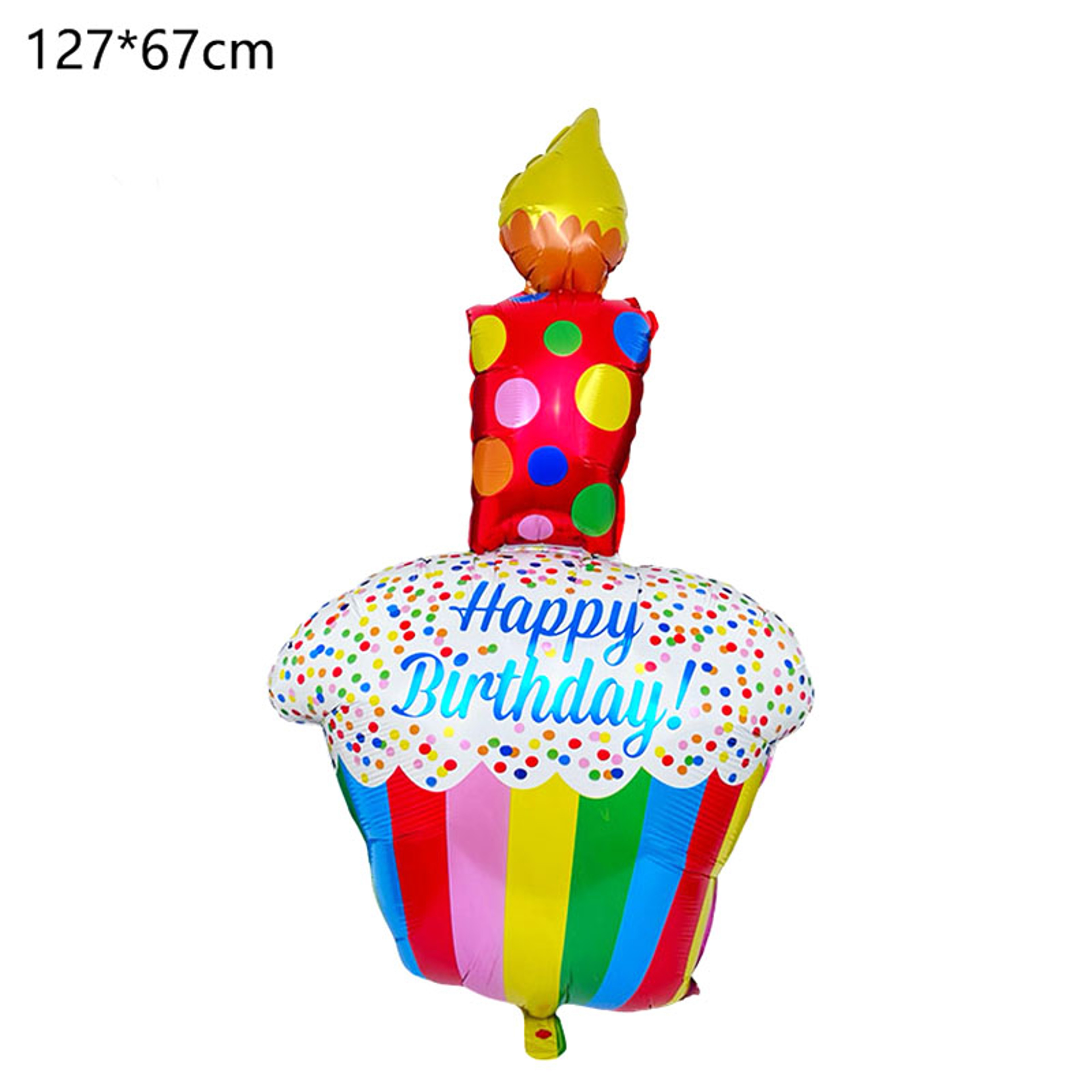 Birthday Cake Standing Foil Balloon with Base for Birthday Party Decorations – view 12