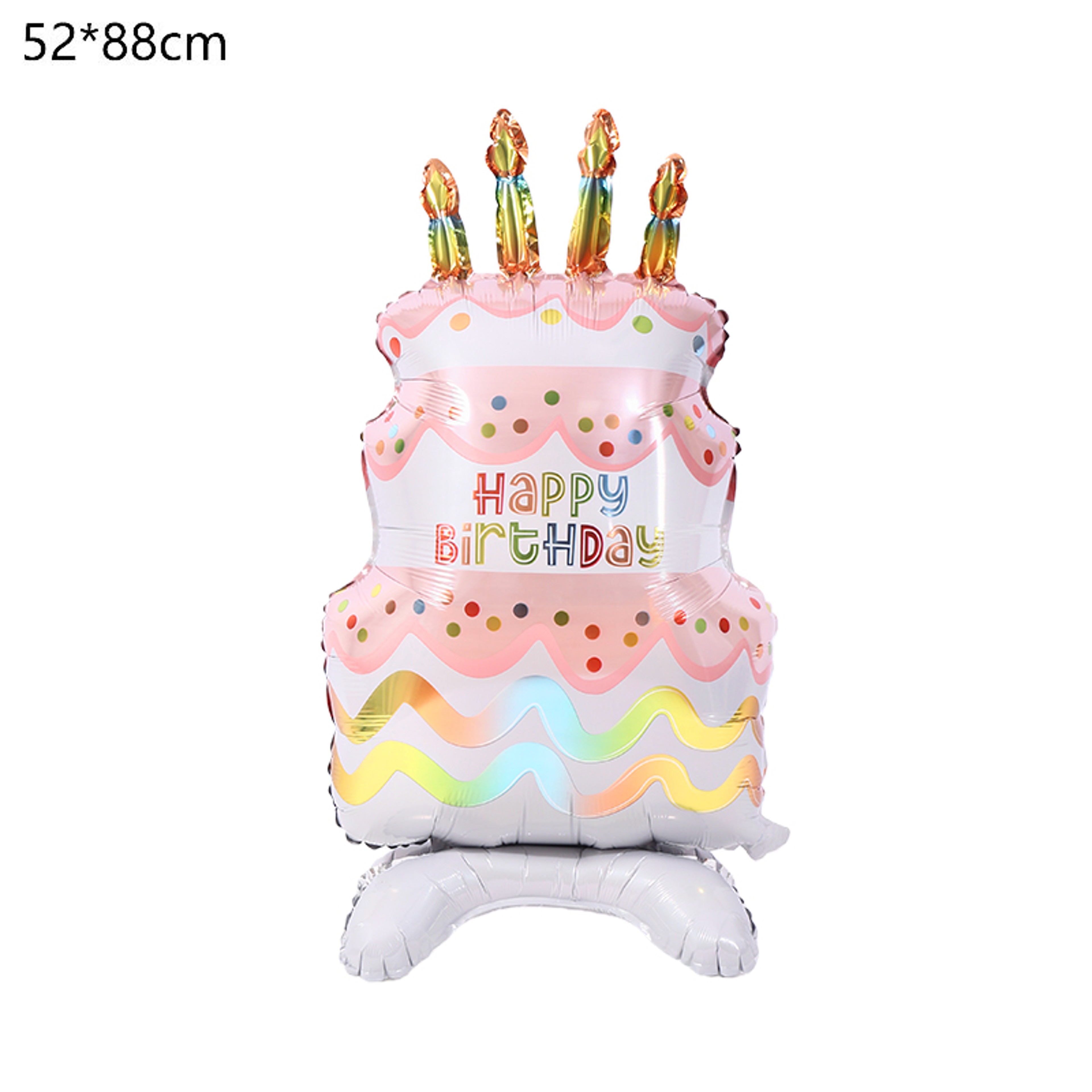 Birthday Cake Standing Foil Balloon with Base for Birthday Party Decorations – view 13