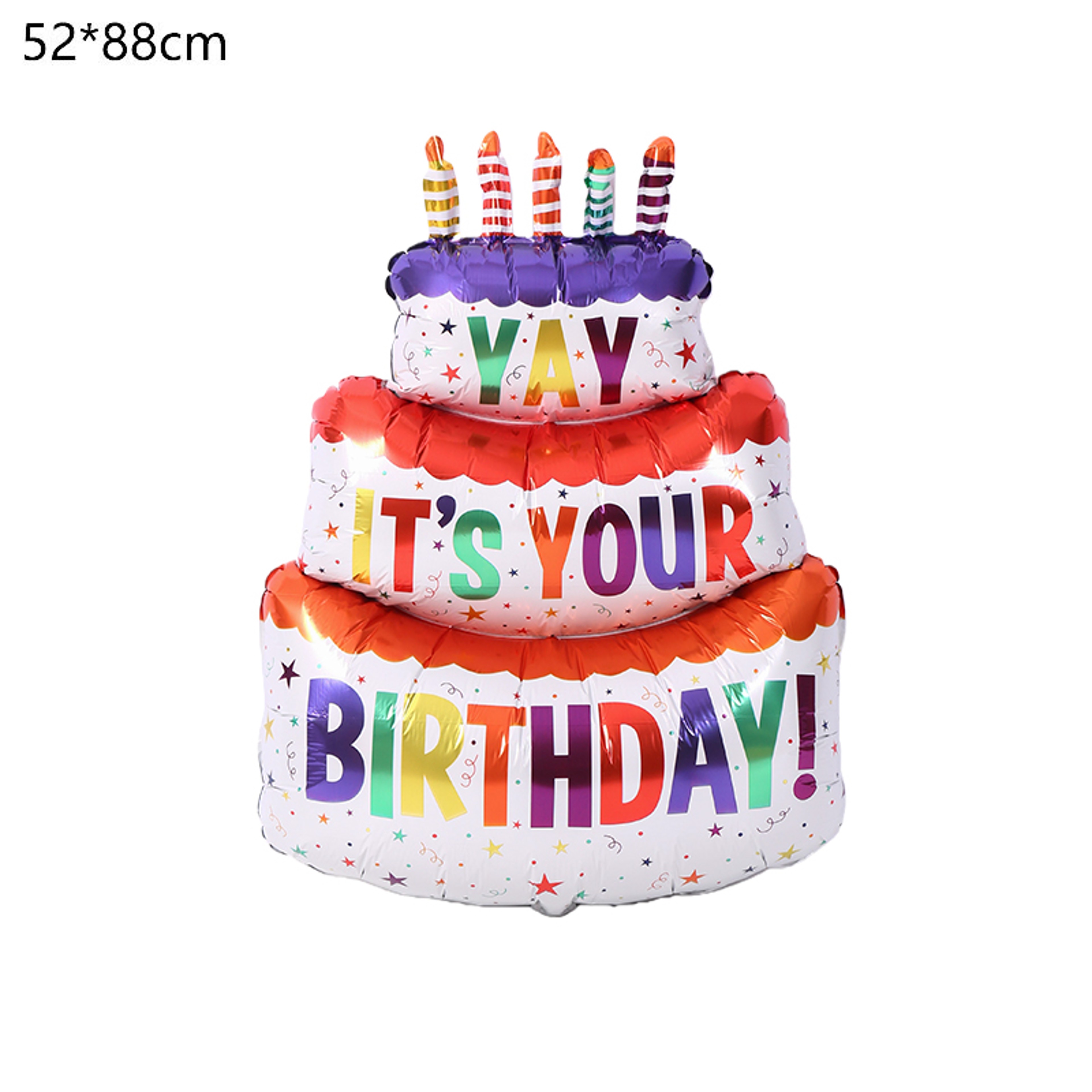 Birthday Cake Standing Foil Balloon with Base for Birthday Party Decorations – view 19