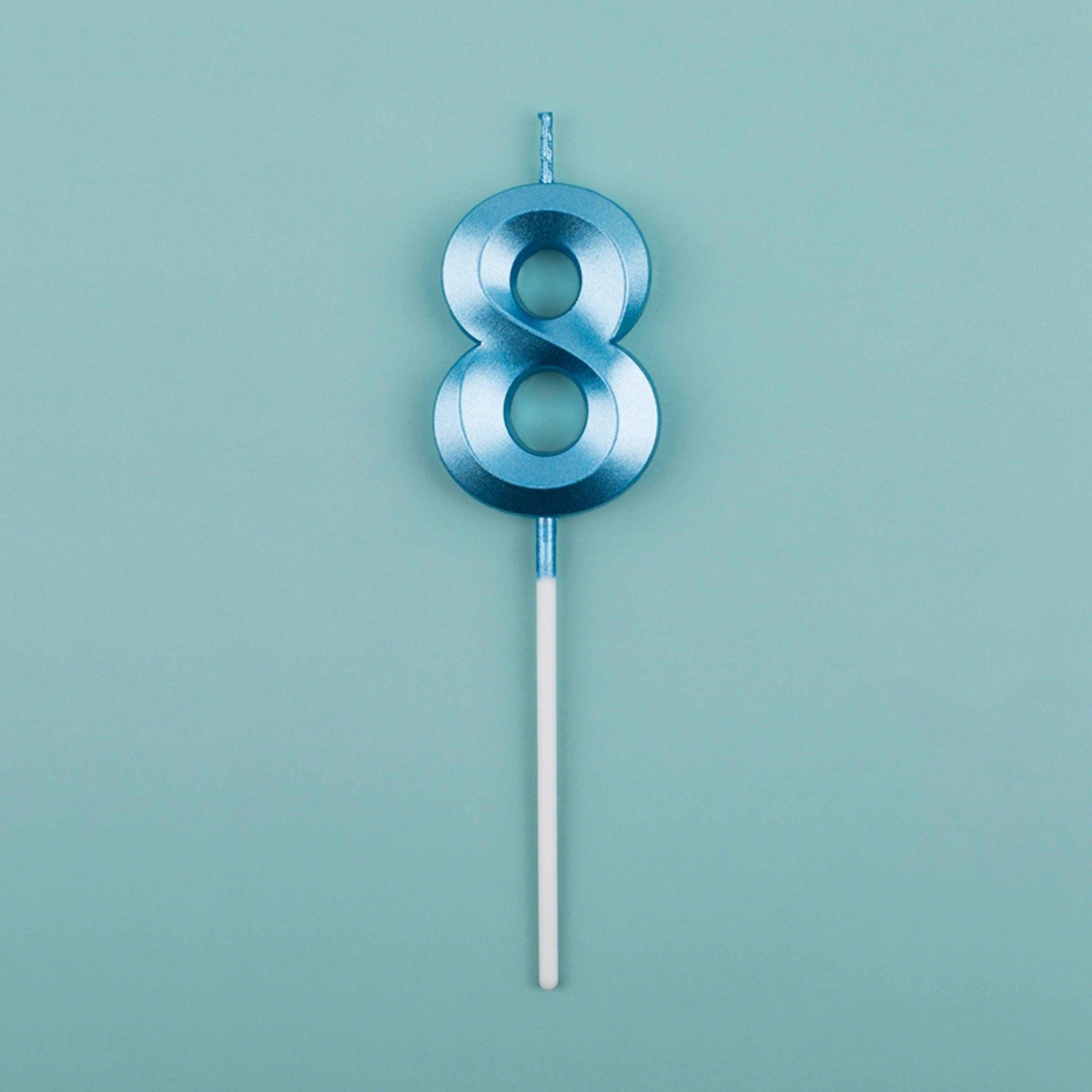 3D Birthday Number Candles In Blue And Pink For Cake Decorations 14