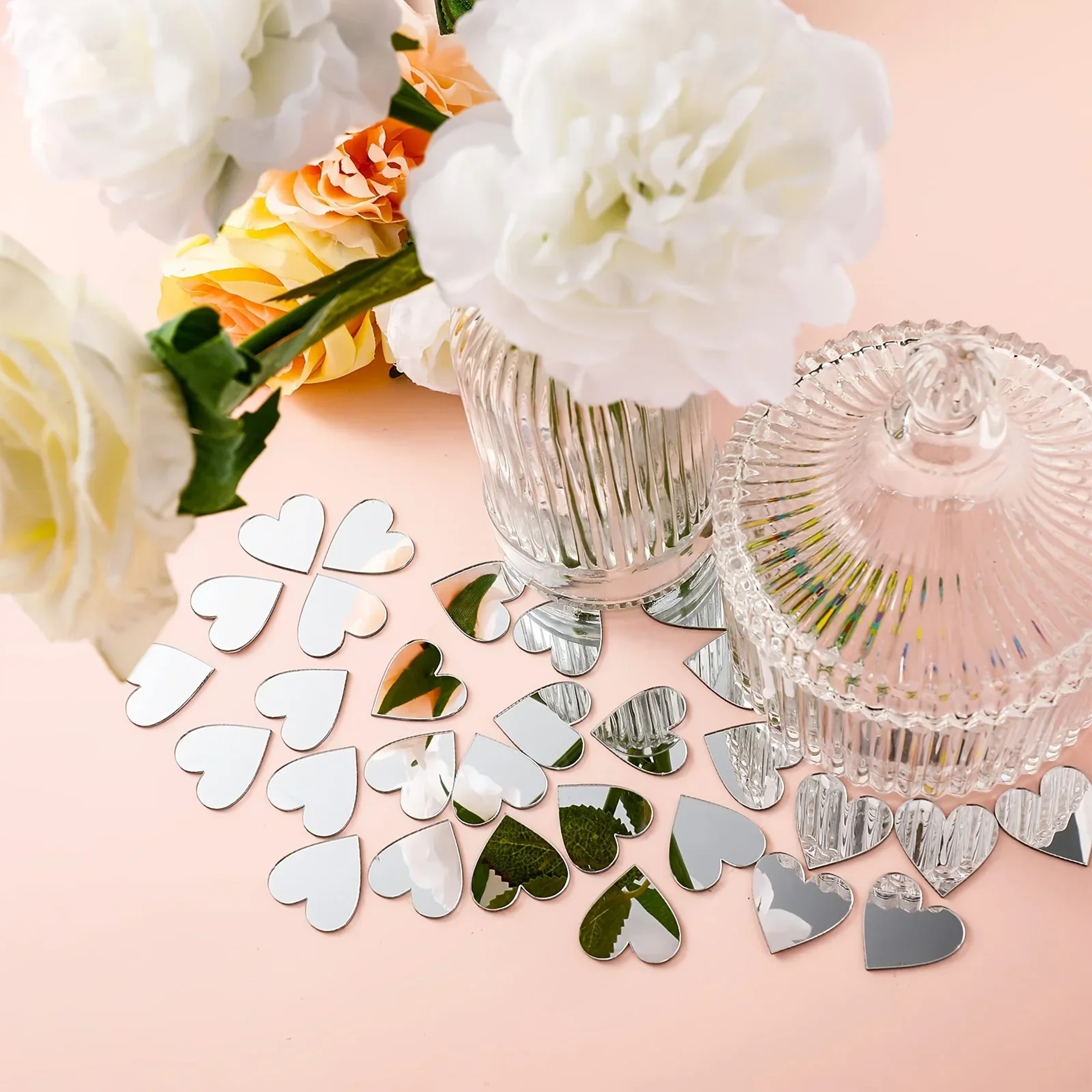 100Piece Acrylic Mirror Wall Stickers In Decorative Shapes For Home Decor 3