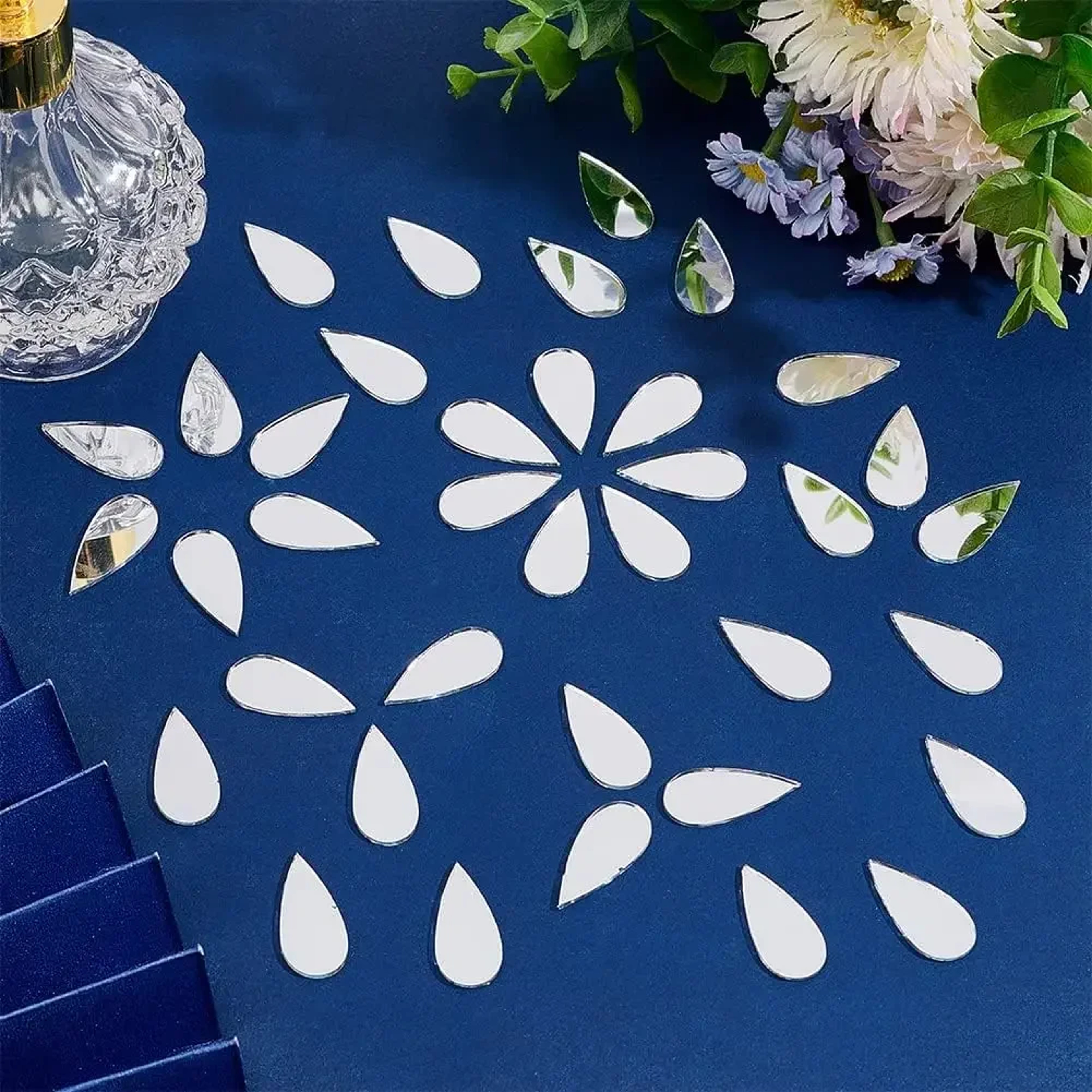 100Piece Acrylic Mirror Wall Stickers In Decorative Shapes For Home Decor 8