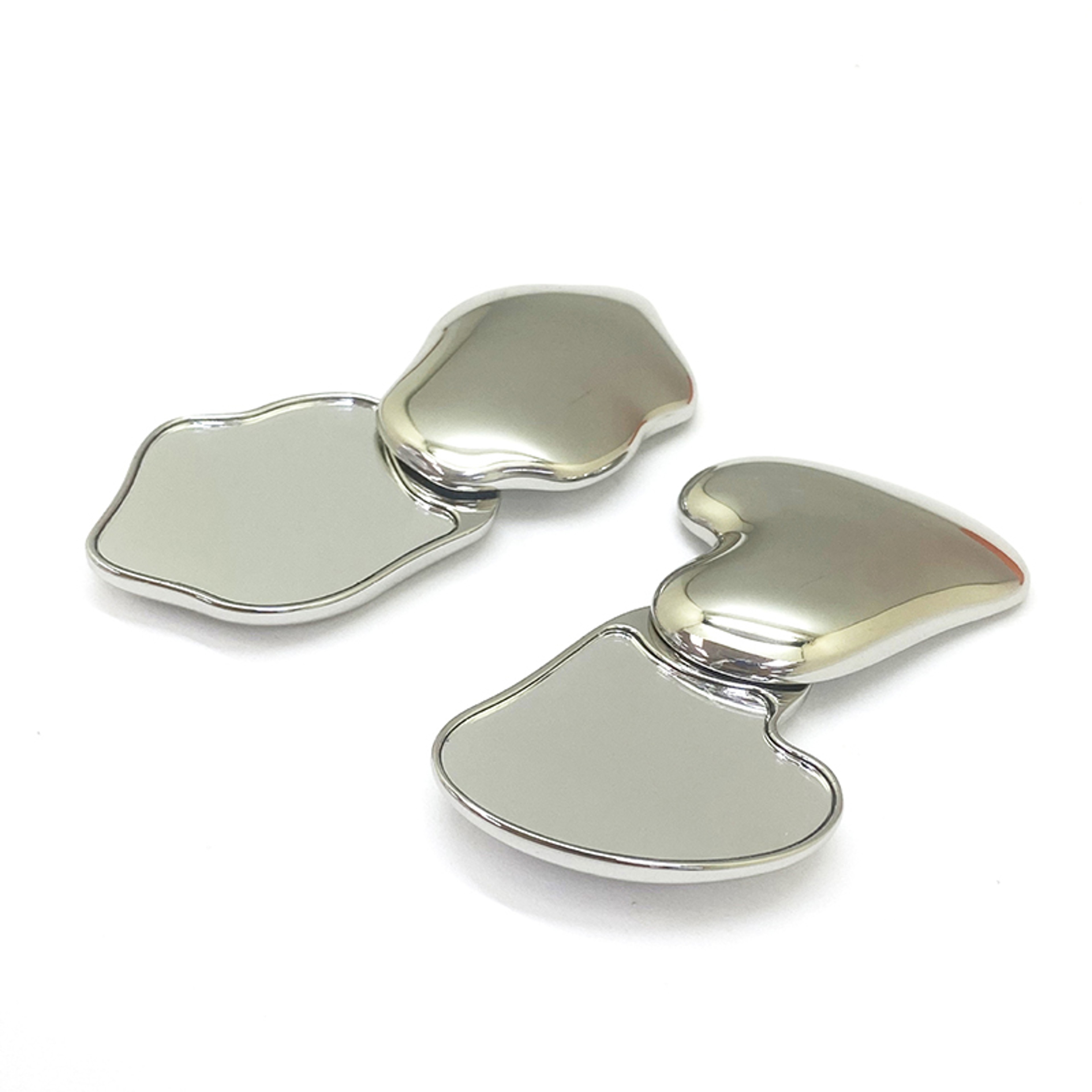 HeartShaped DoubleSided Makeup Mirror  Mini Portable Rotating Compact Mirror 2