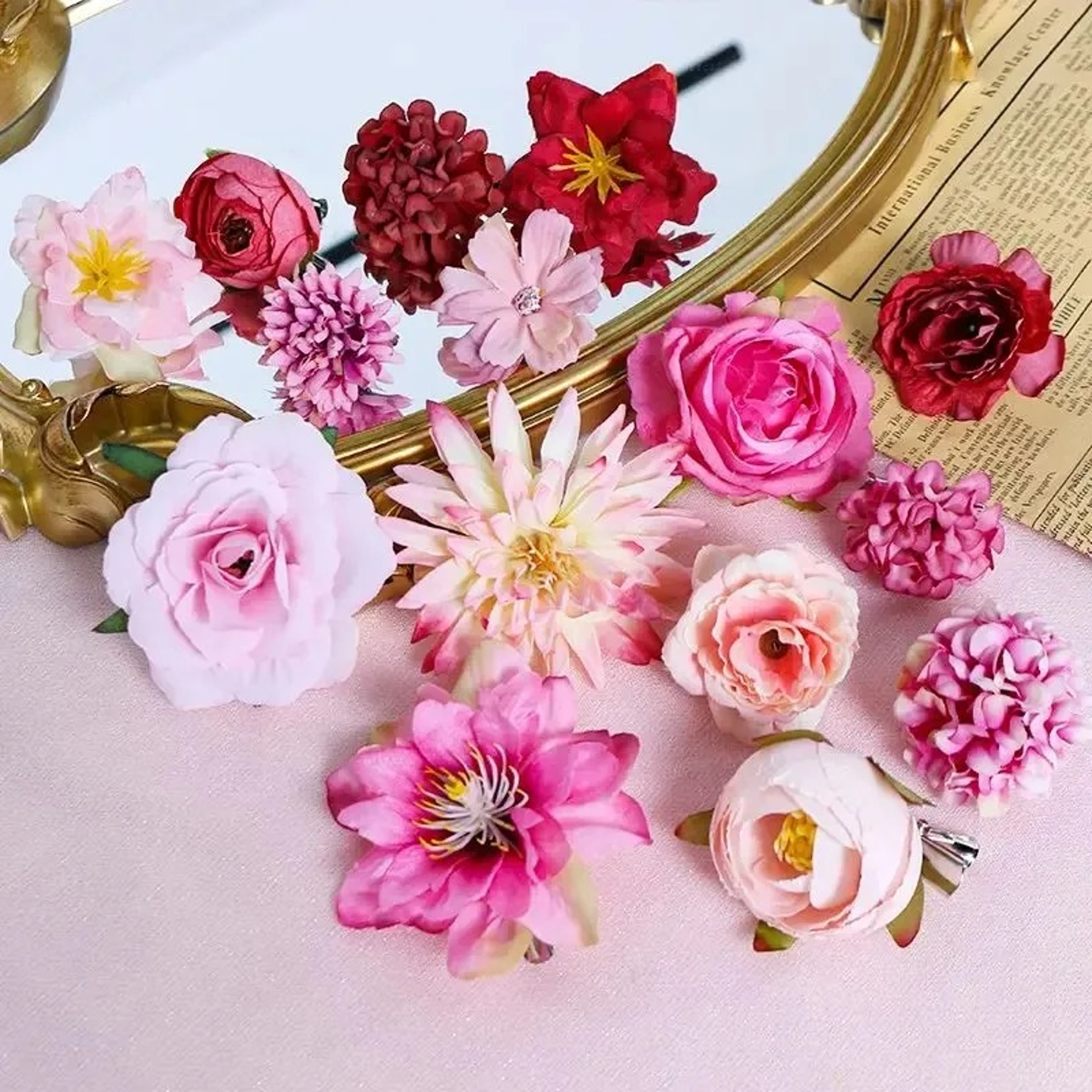 Artificial Silk Rose Flower Heads For Wedding Decor And DIY Crafts 2