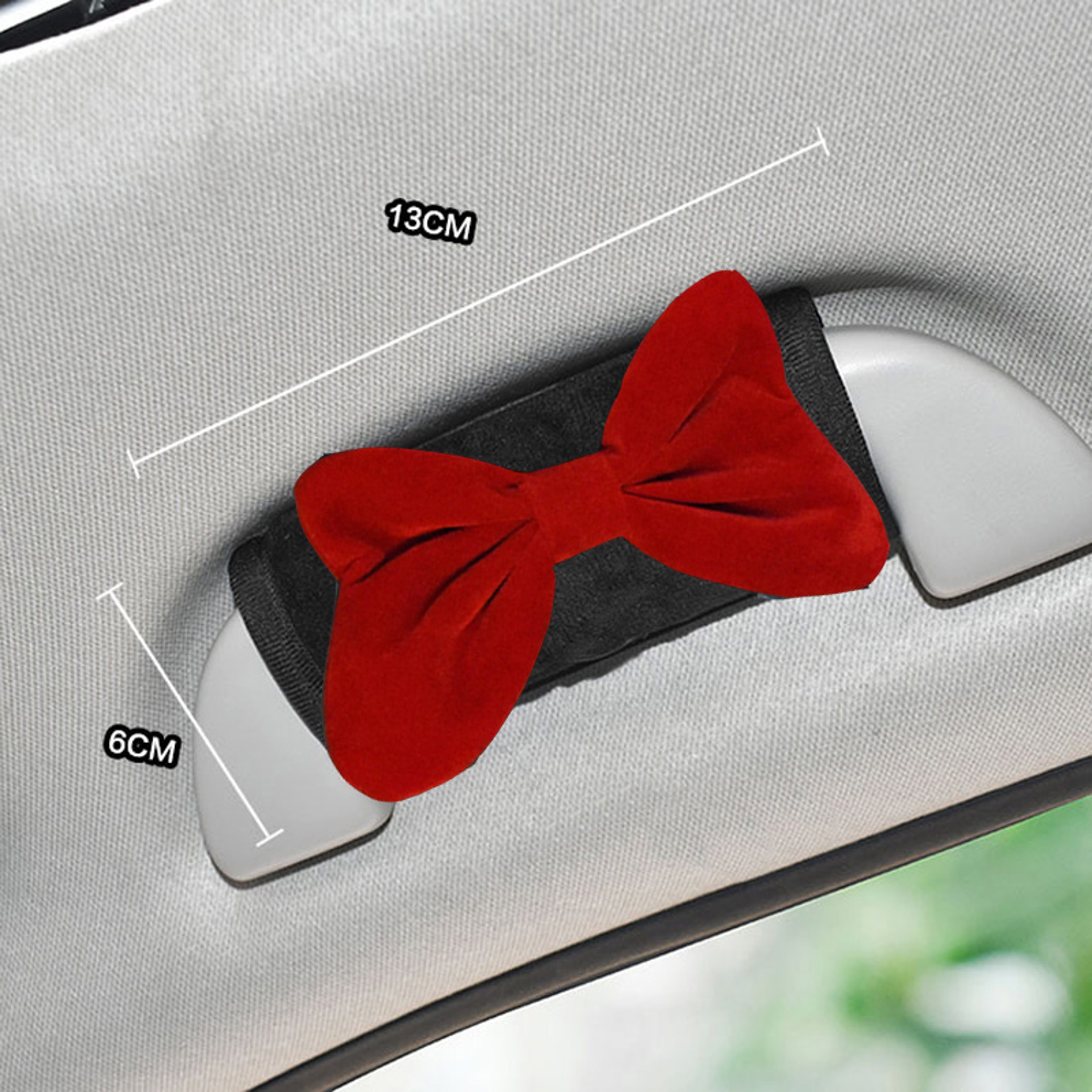 Cute Red Bow Car Neck Pillow With Plush Headrest Support And Car Accessories 10