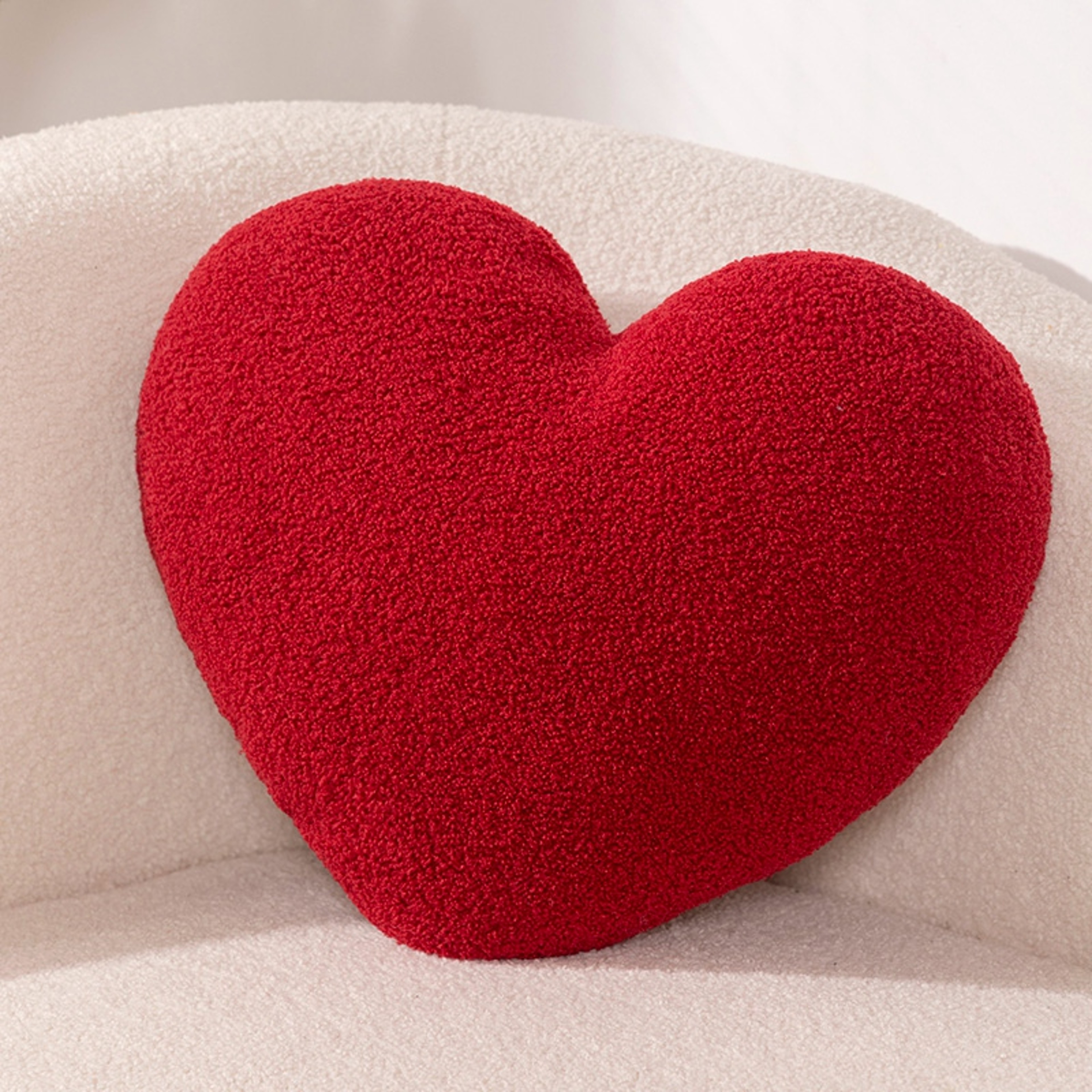 Heart Shaped Plush Throw Pillow Soft Love Cushion For Sofa Bed And Home Decor 0