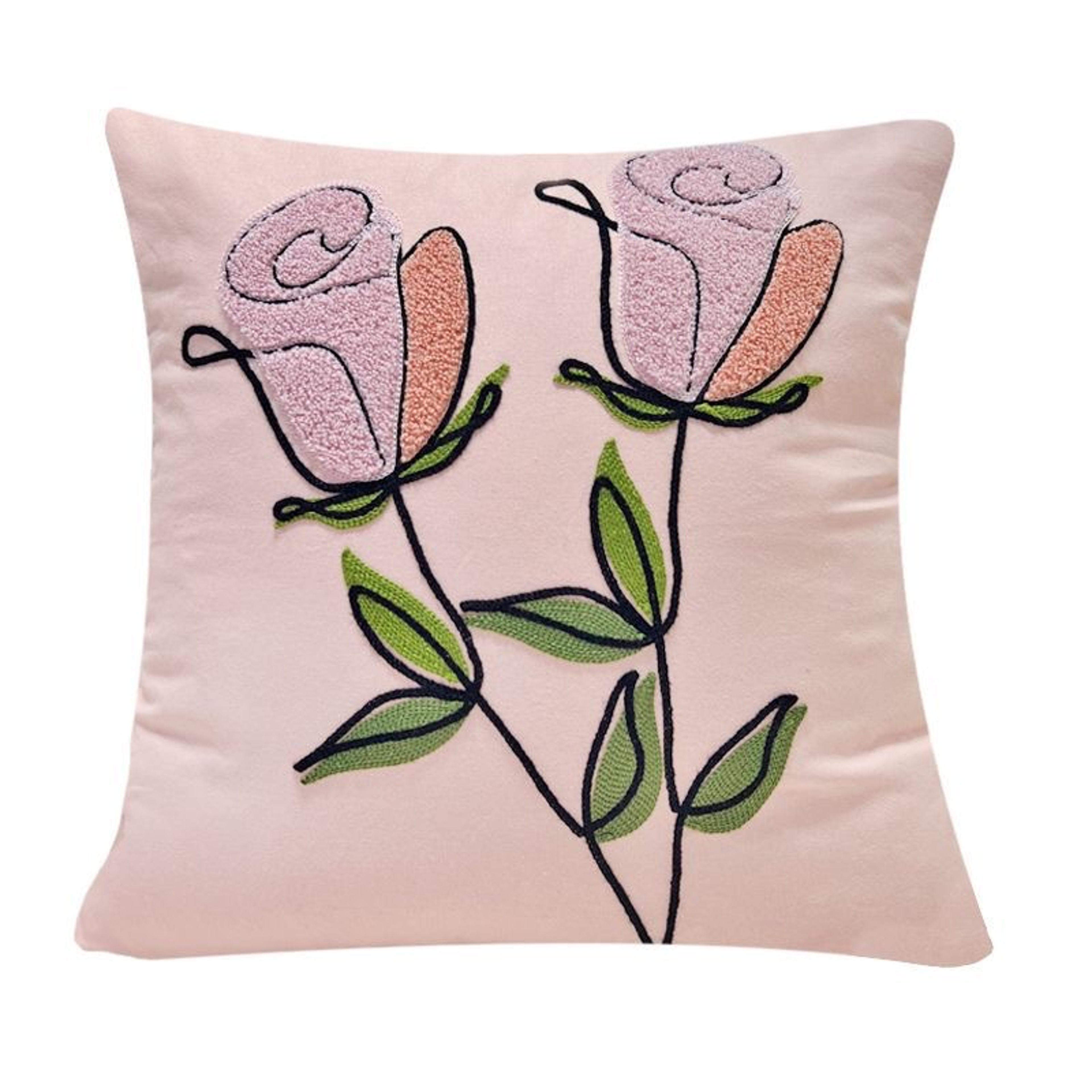 Tulip Decorative Throw Pillow Soft Terry Cloth Sofa And Bed Cushion 0