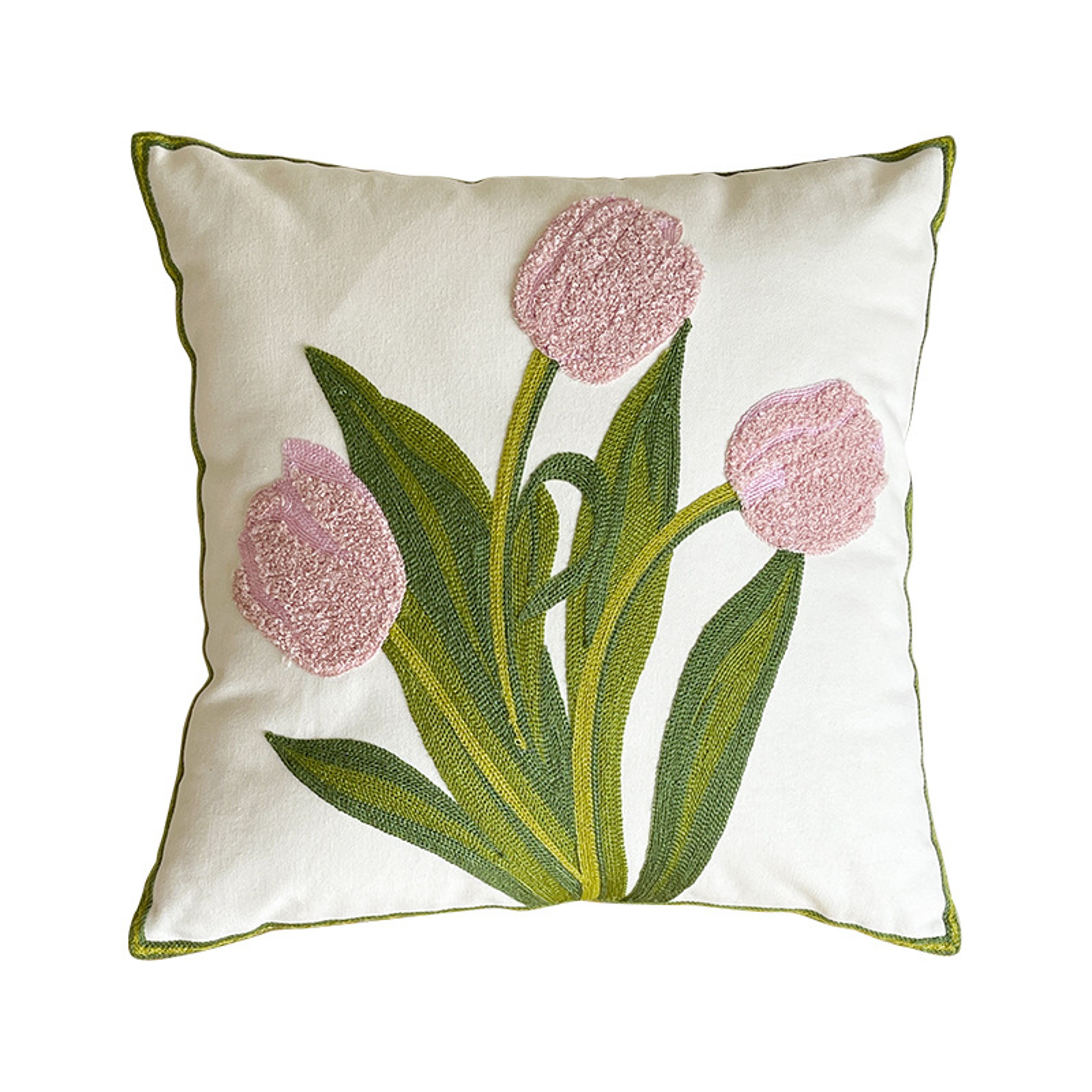 Tulip Decorative Throw Pillow Soft Terry Cloth Sofa And Bed Cushion 5