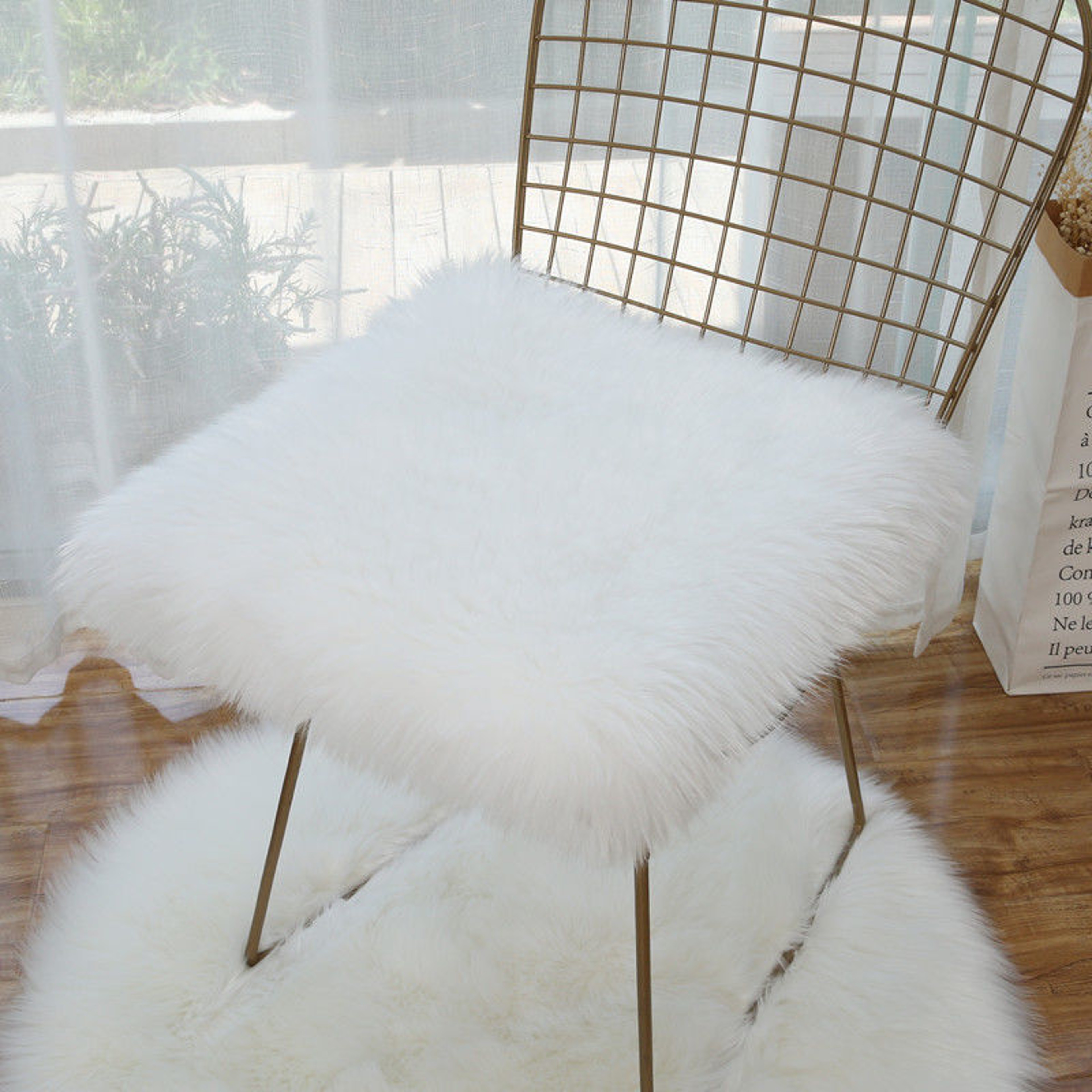 Soft Plush Square Chair Cushion With NonSlip Backing 0